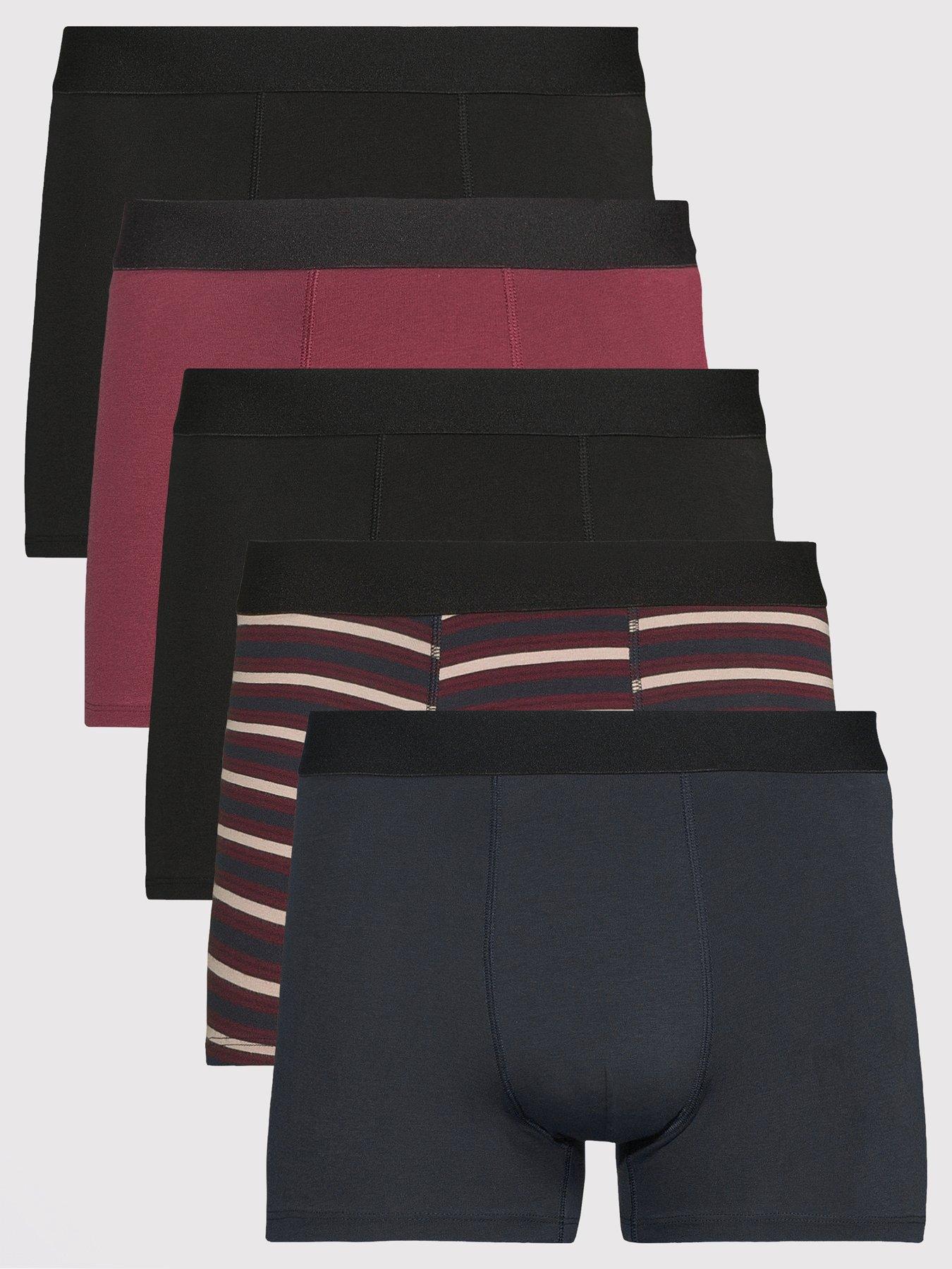 undefined 5 Pack Trunks - Black/Navy/Burgundy