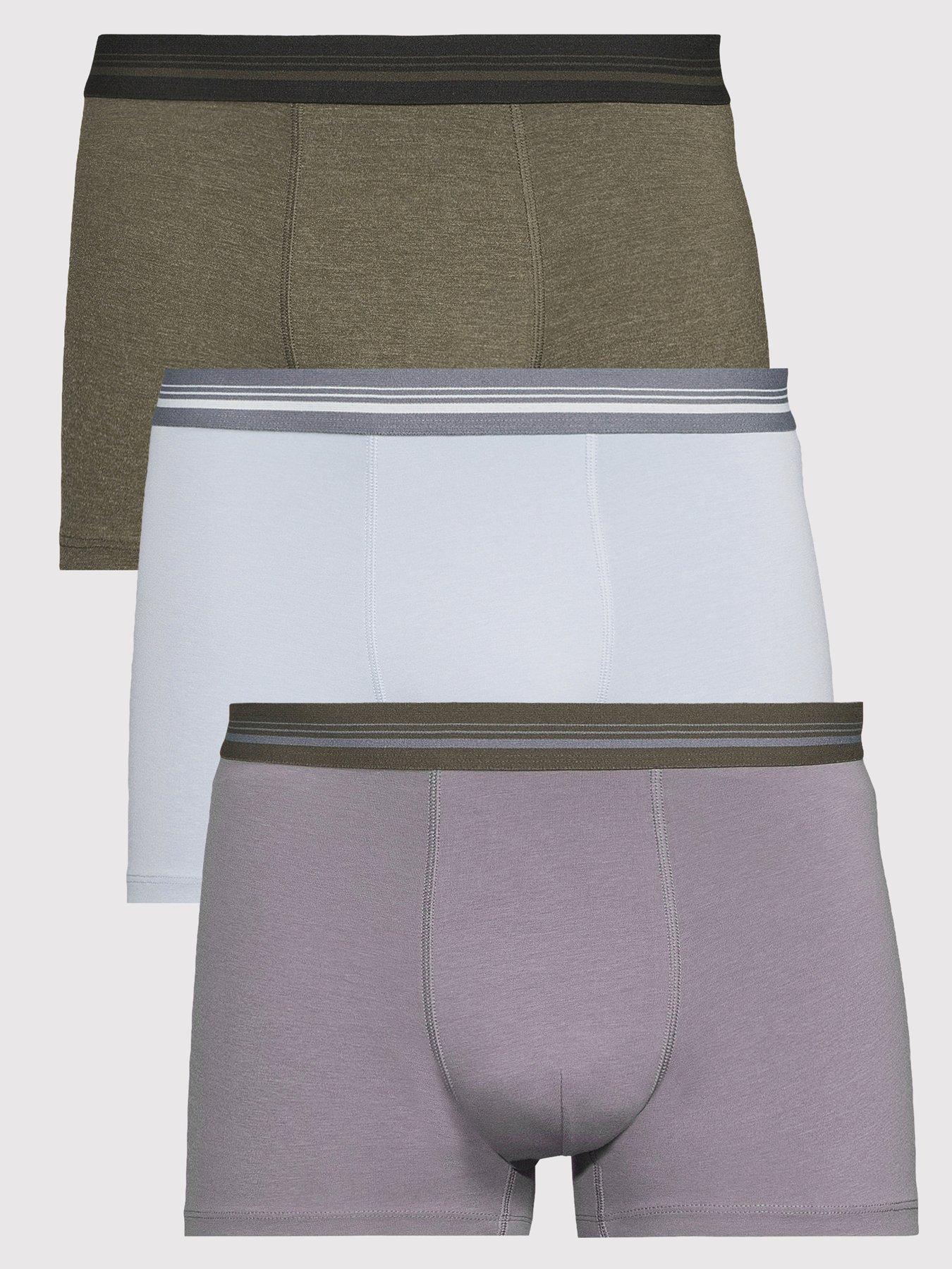 undefined 3 Pack Trunks - Khaki/Blue