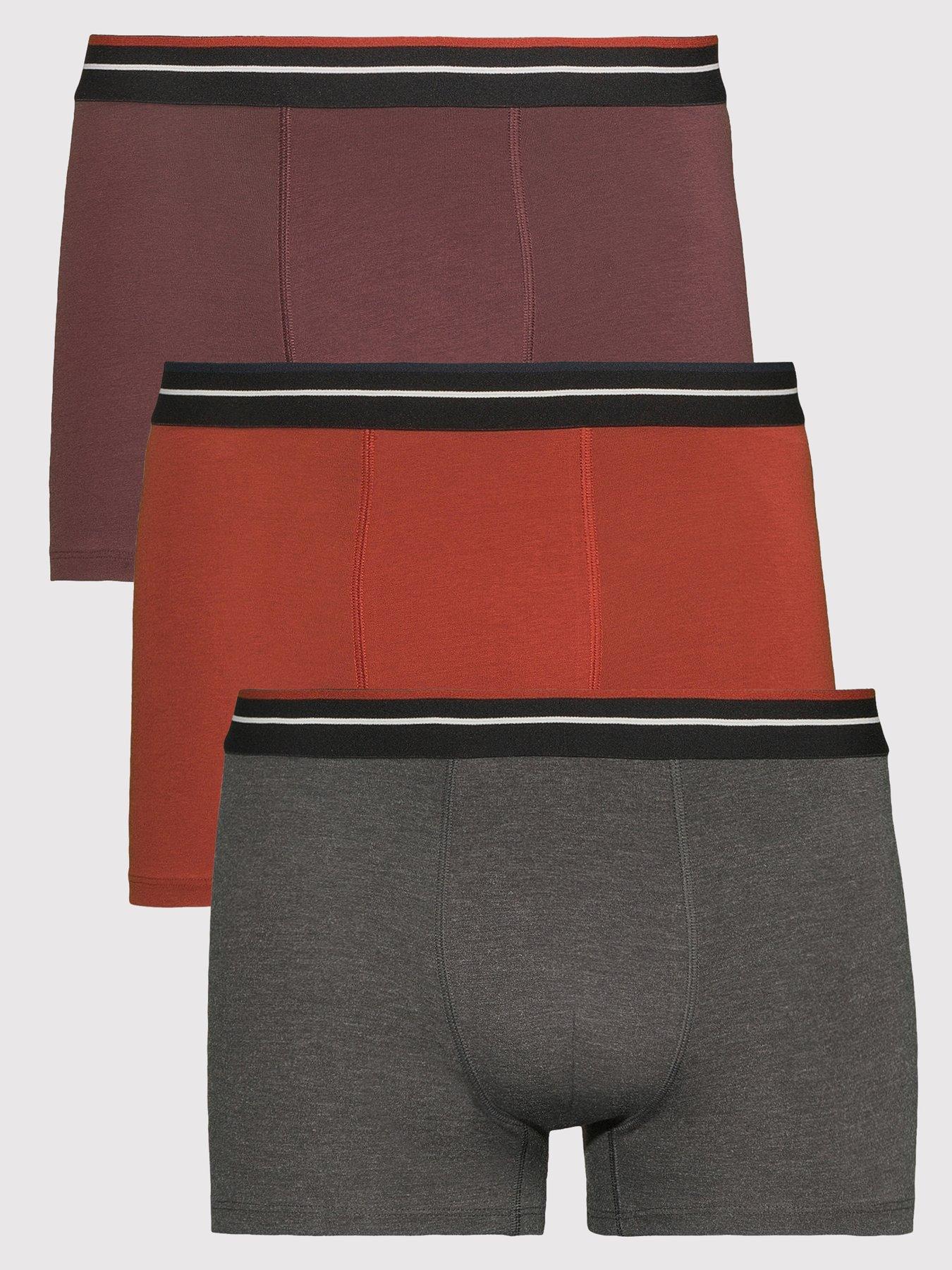 undefined 3 Pack Trunks - Navy/Burgundy