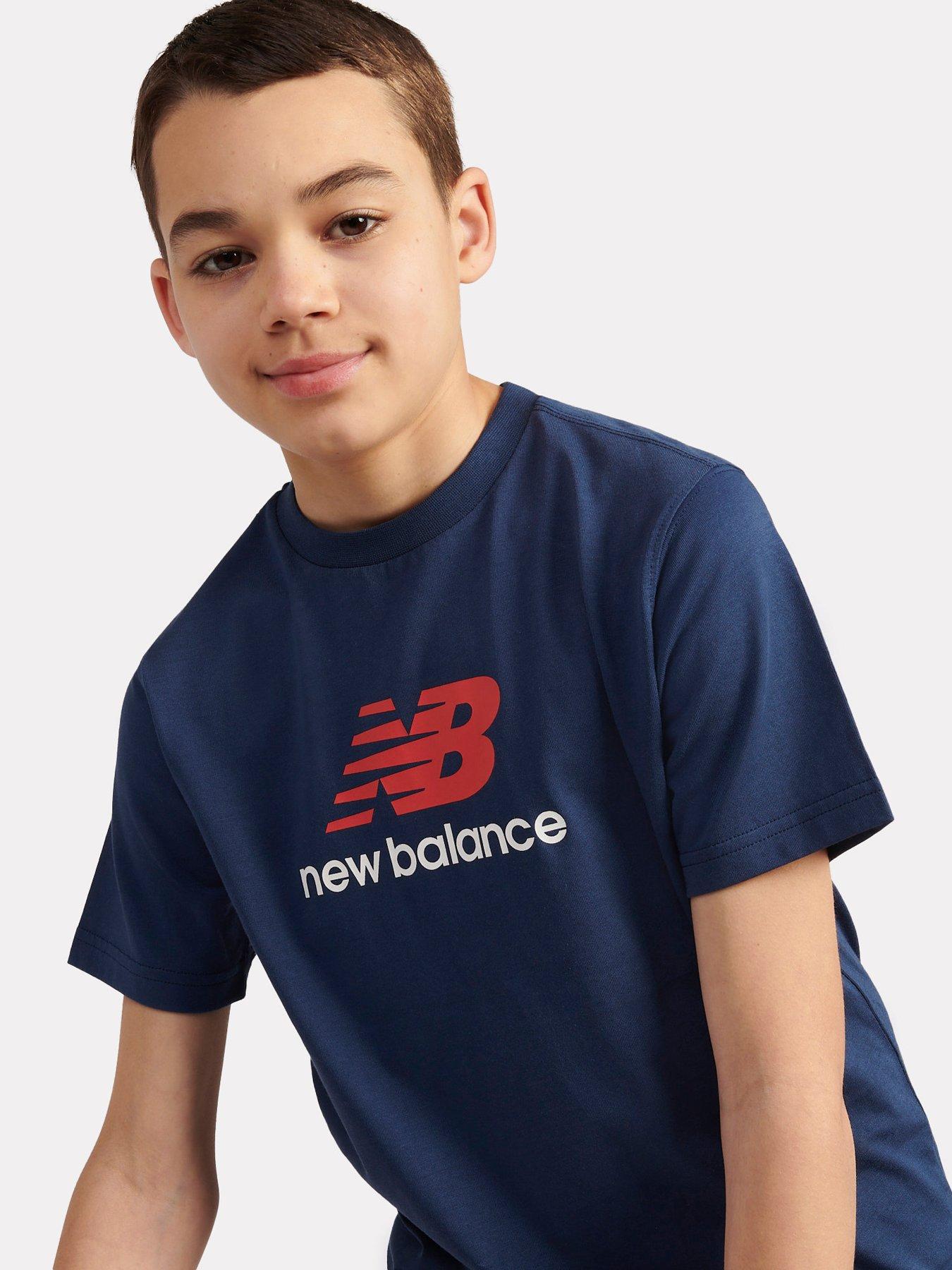  image of new-balance-junior-boys-jersey-stacked-logo-t-shirt-navy