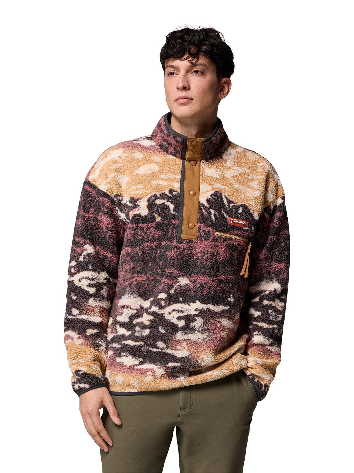 Image 1 of 5 of Columbia Men's Helvetia Ii Printed Half Snap Fleece - Brown