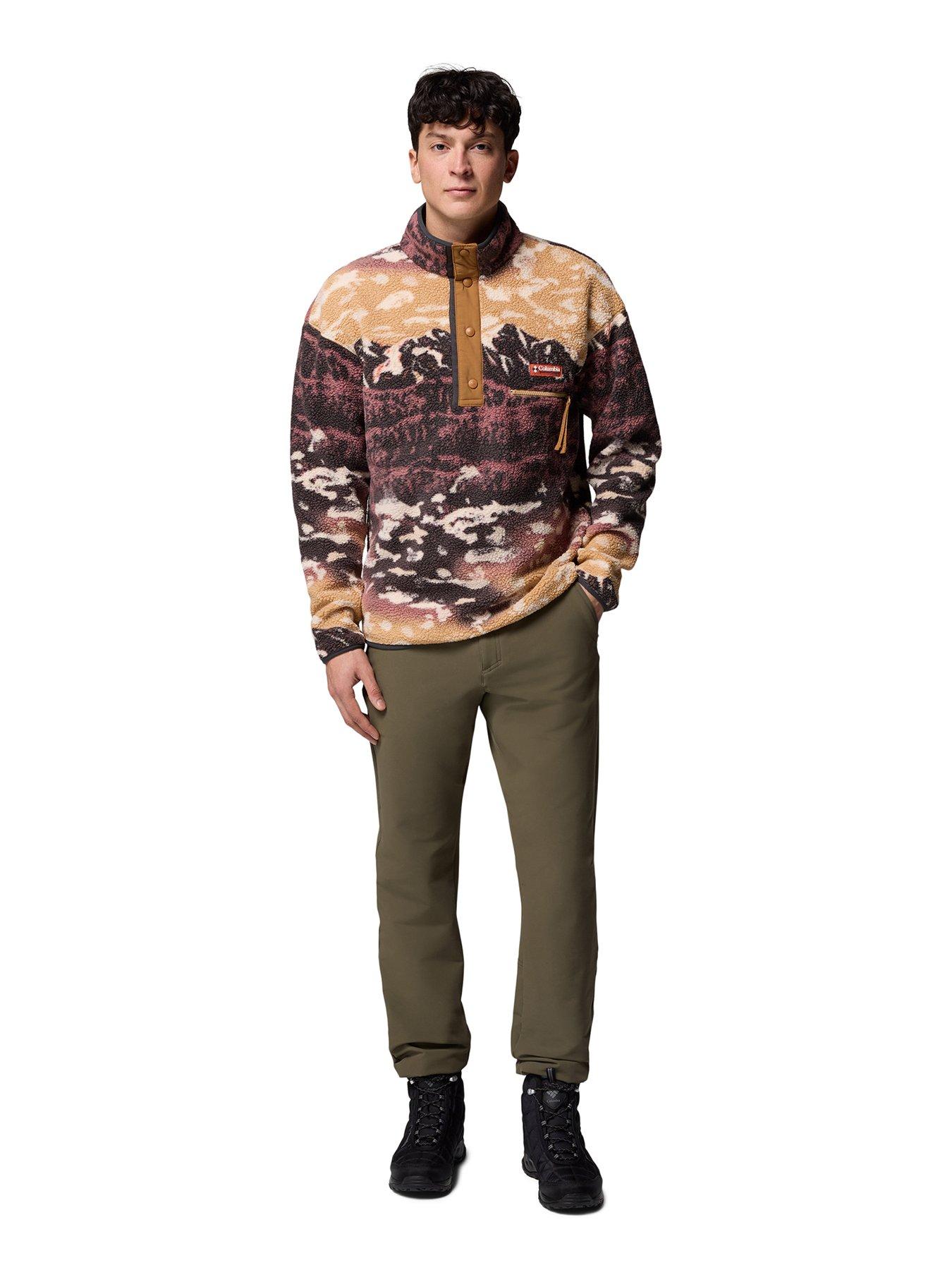 Image 3 of 5 of Columbia Men's Helvetia Ii Printed Half Snap Fleece - Brown