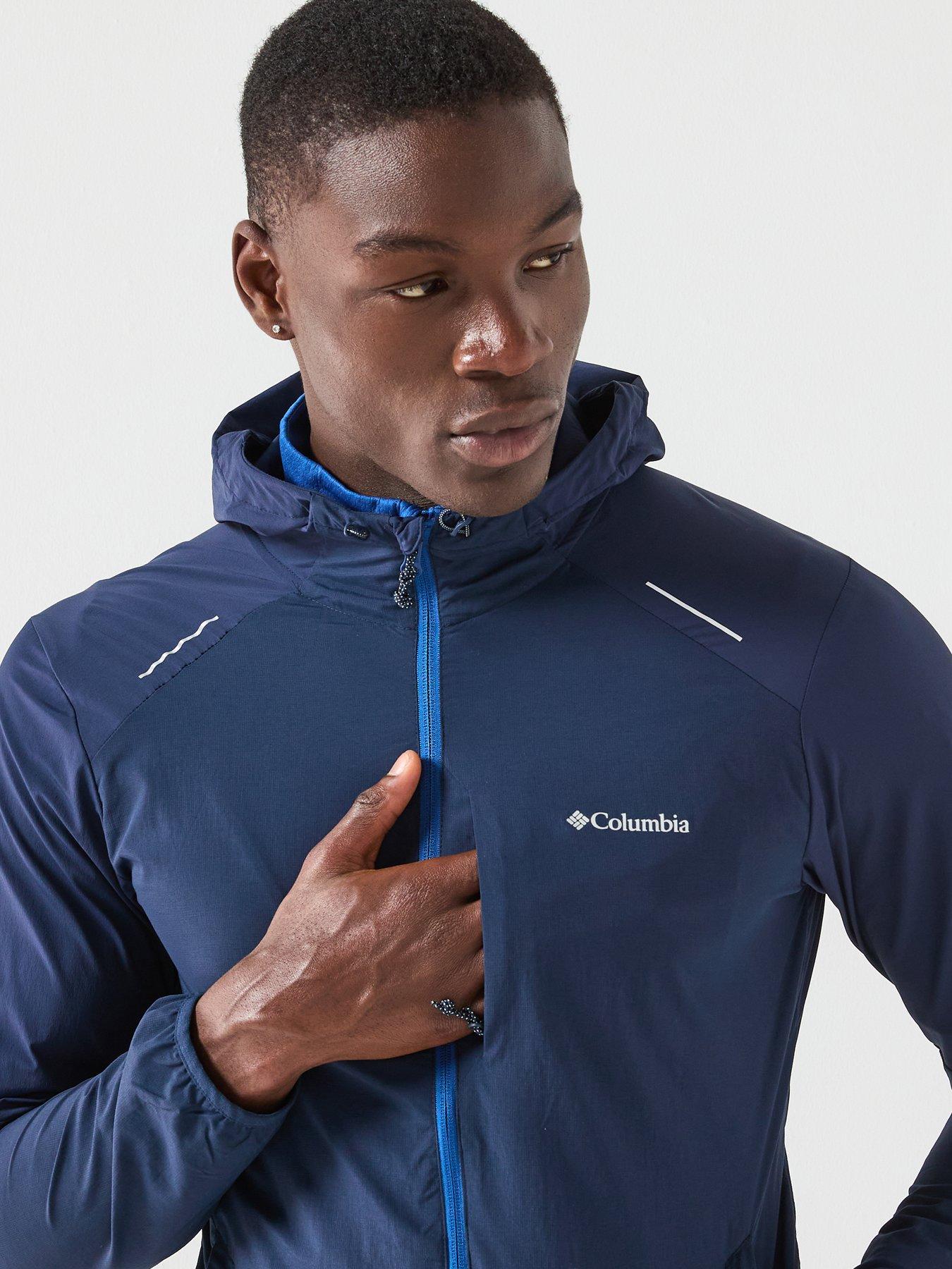  image of columbia-mens-tech-nylon-hoodie-navy