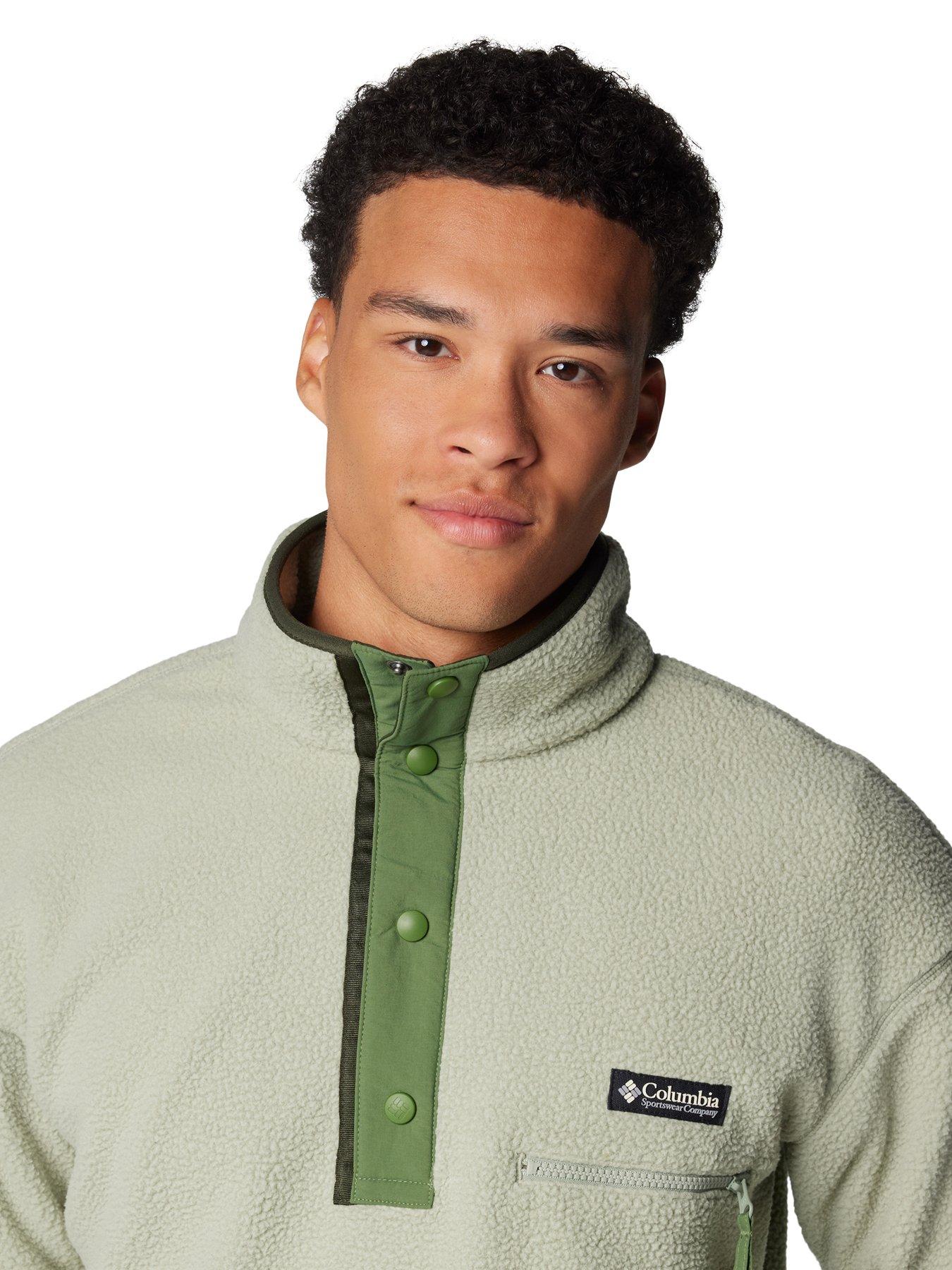  image of columbia-mens-helvetia-ii-half-snap-fleece-green