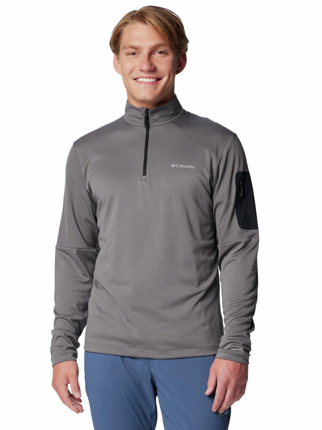 undefined Men's Columbia Tech Knit 1/4 Zip - Grey