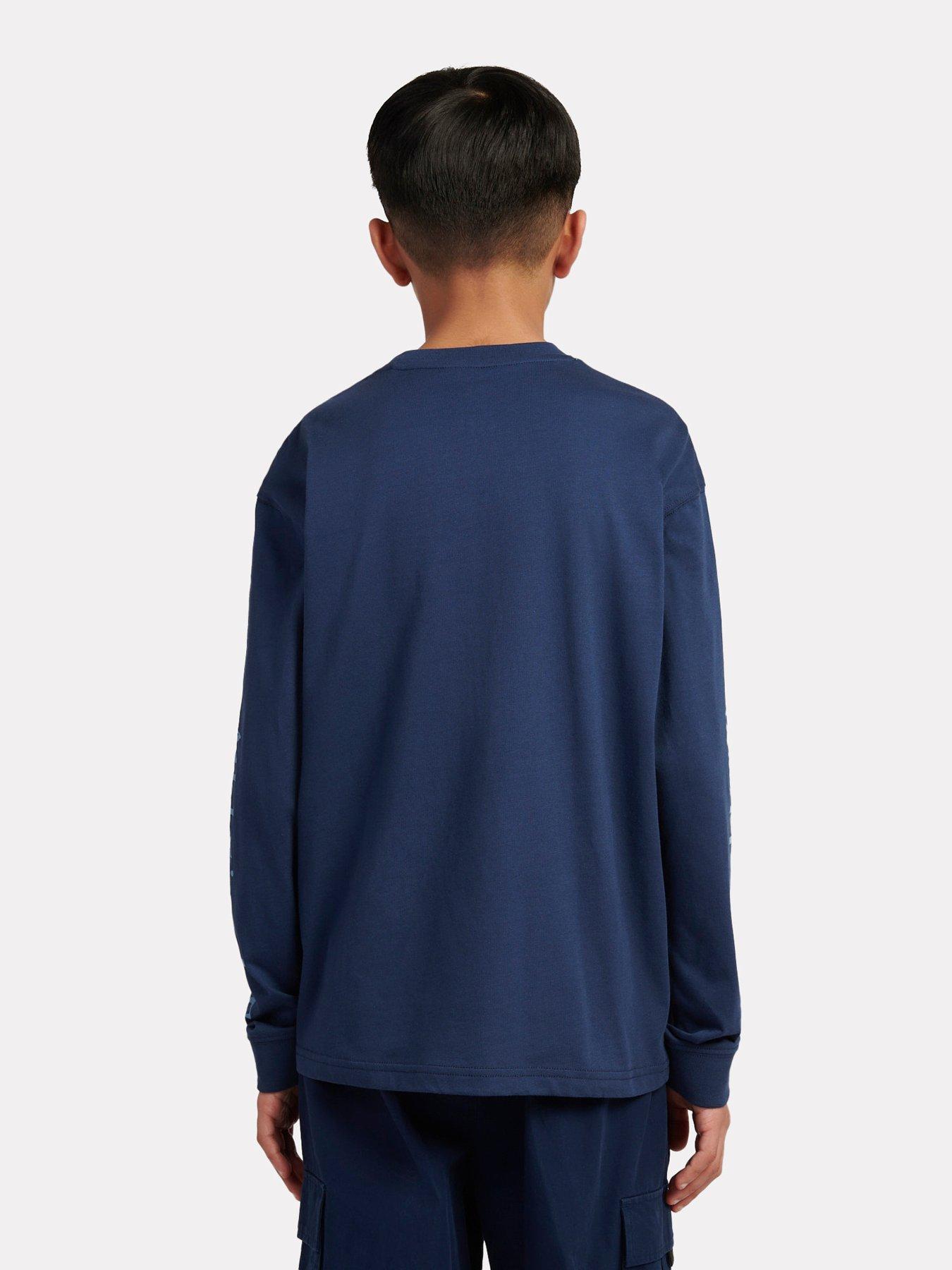 stillFront image of new-balance-junior-boys-athletics-inc-graphic-long-sleeve-t-shirt-navy