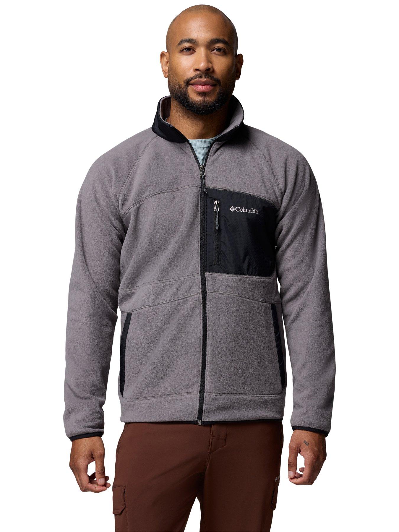  image of columbia-mens-fast-trek-overlay-full-zip-fleece-grey