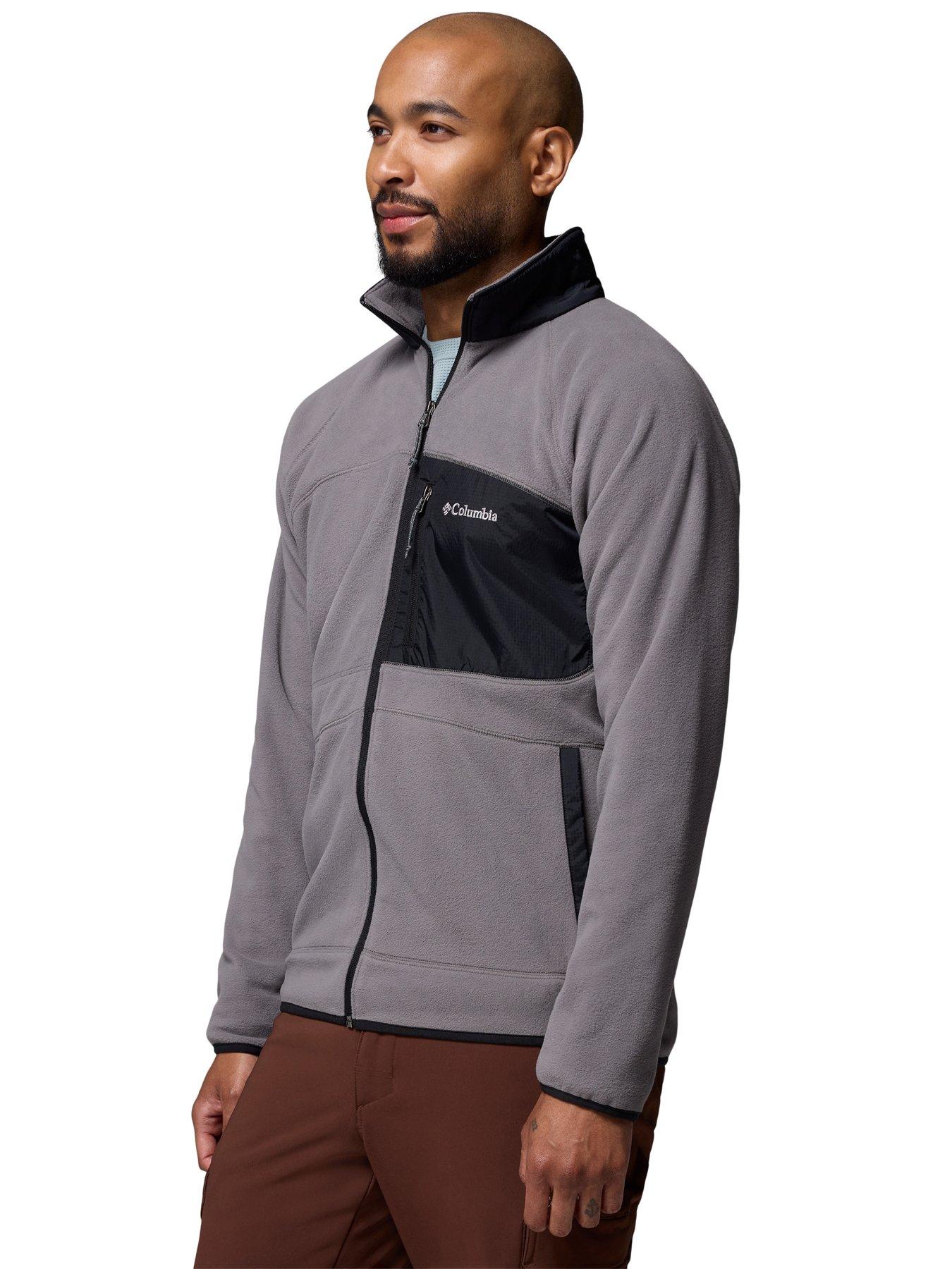  image of columbia-mens-fast-trek-overlay-full-zip-fleece-grey