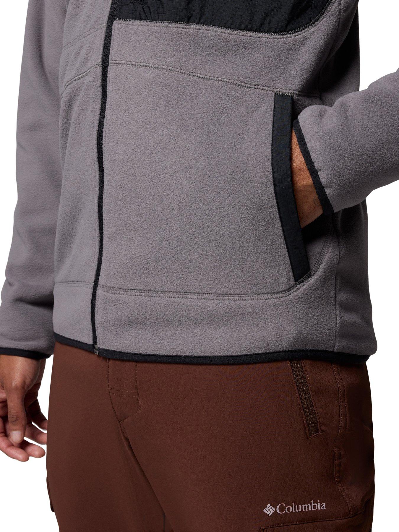  image of columbia-mens-fast-trek-overlay-full-zip-fleece-grey