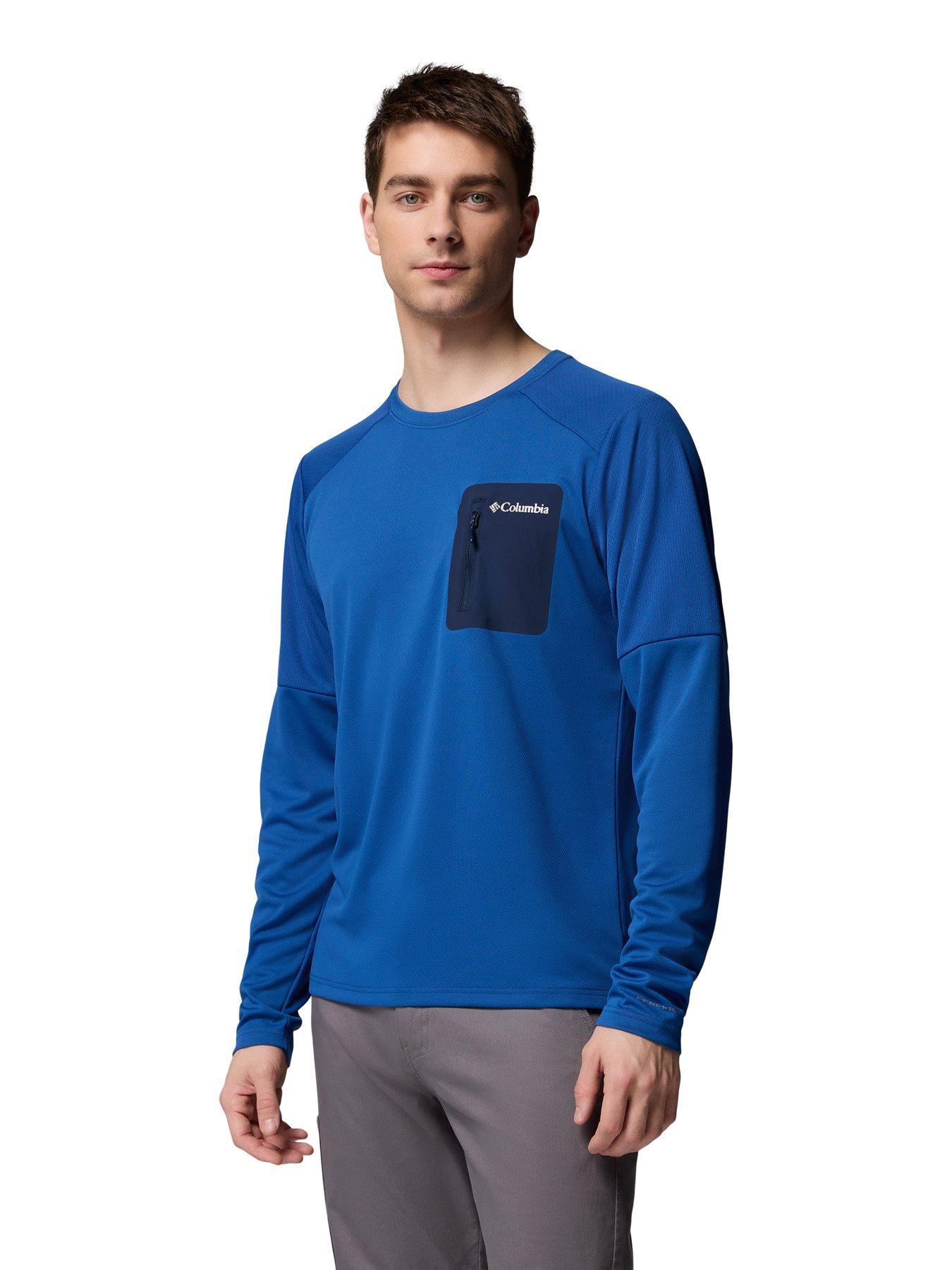 undefined Men's Tech Knit Long Sleeve Crew - Blue