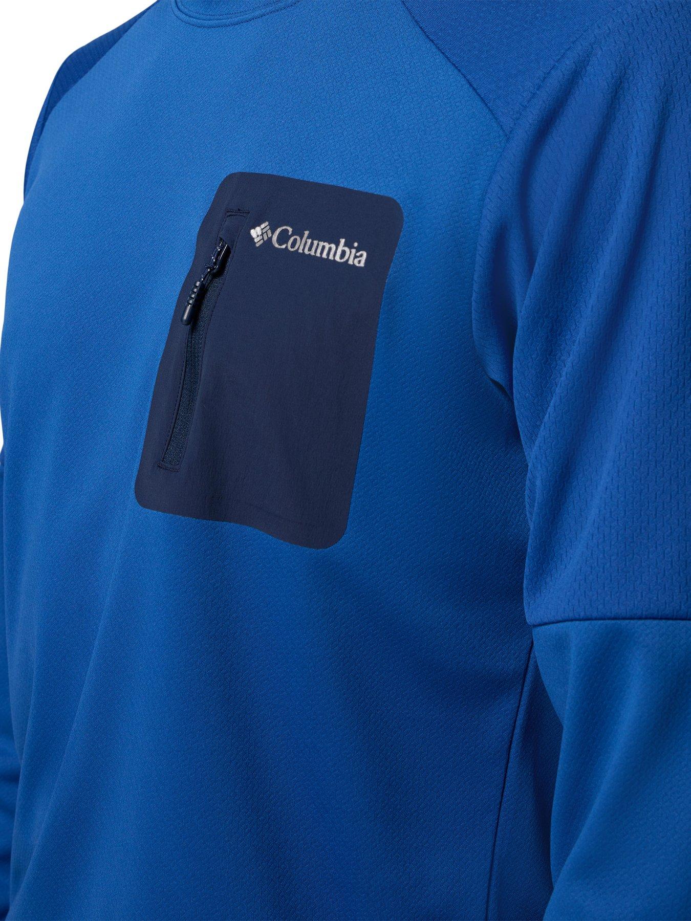 Image 4 of 5 of Columbia Men's Tech Knit Long Sleeve Crew - Blue