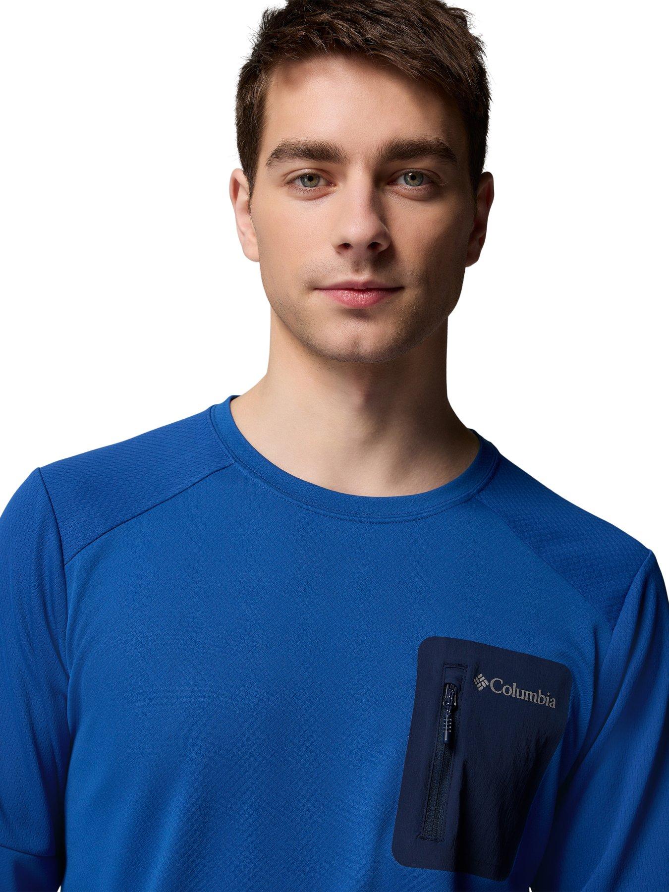 Image 5 of 5 of Columbia Men's Tech Knit Long Sleeve Crew - Blue