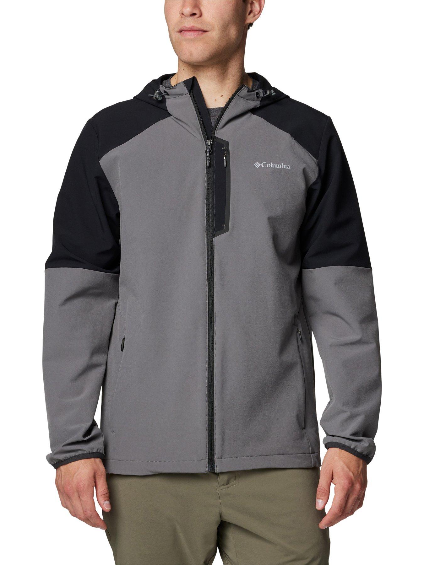 undefined Men's Columbia Tech Softshell Hoodie - Grey