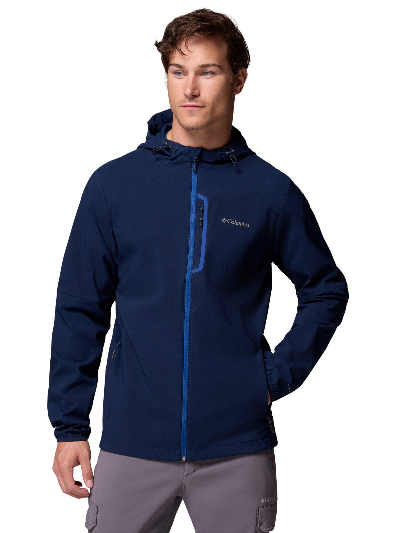 undefined Men's Columbia Tech Softshell Hoodie - Navy