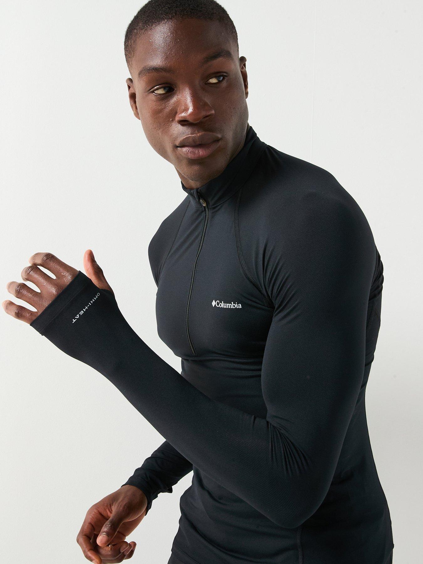 Image 6 of 6 of Columbia Mens Midweight Stretch Long Sleeve Half Zip Top - Black