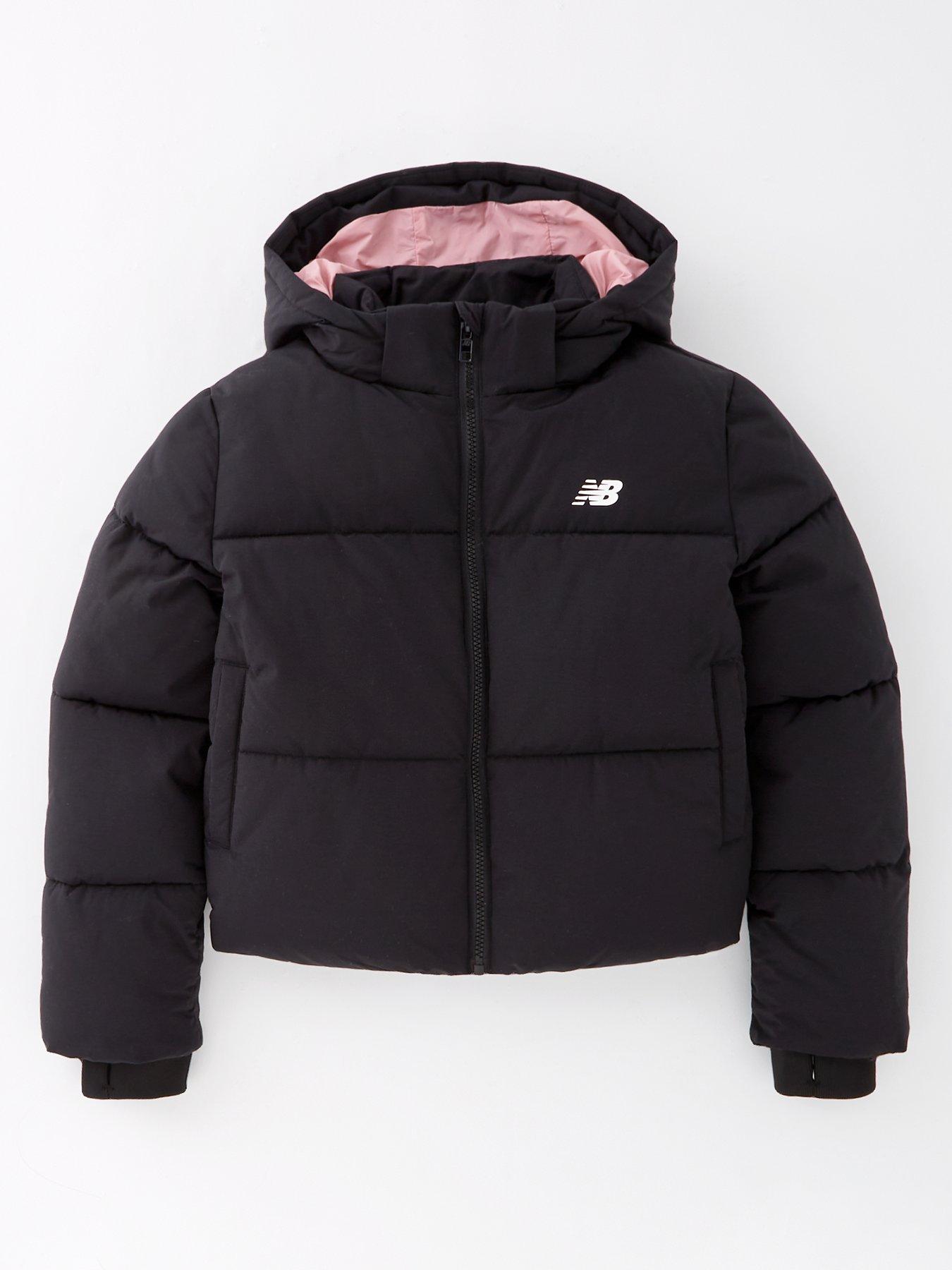 Image 1 of 4 of New Balance Junior Girls Puffer Coat - Black