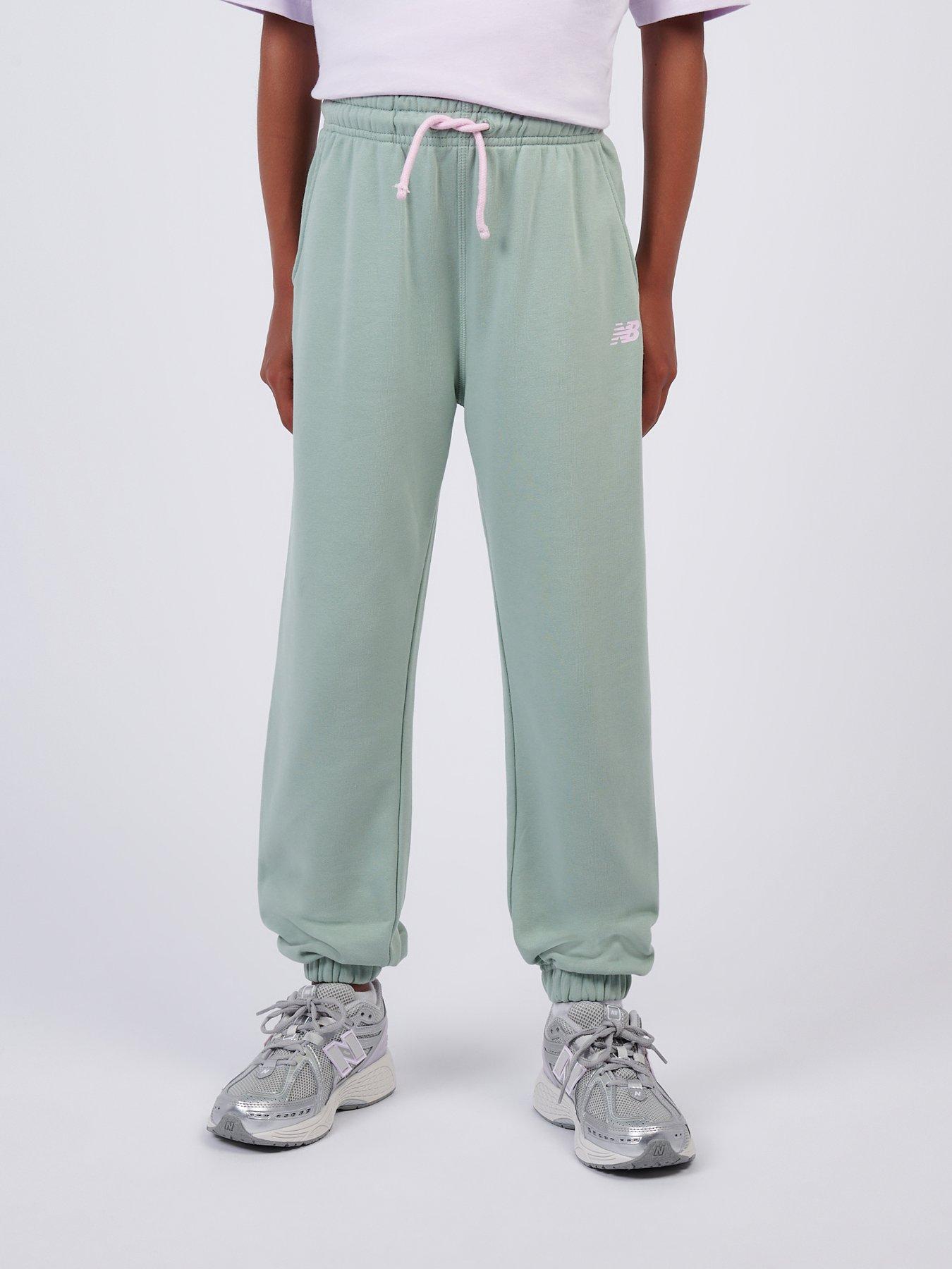 Image 5 of 6 of New Balance Junior Girls Stacked Logo Zip Hoodie And Jogger Set - Green