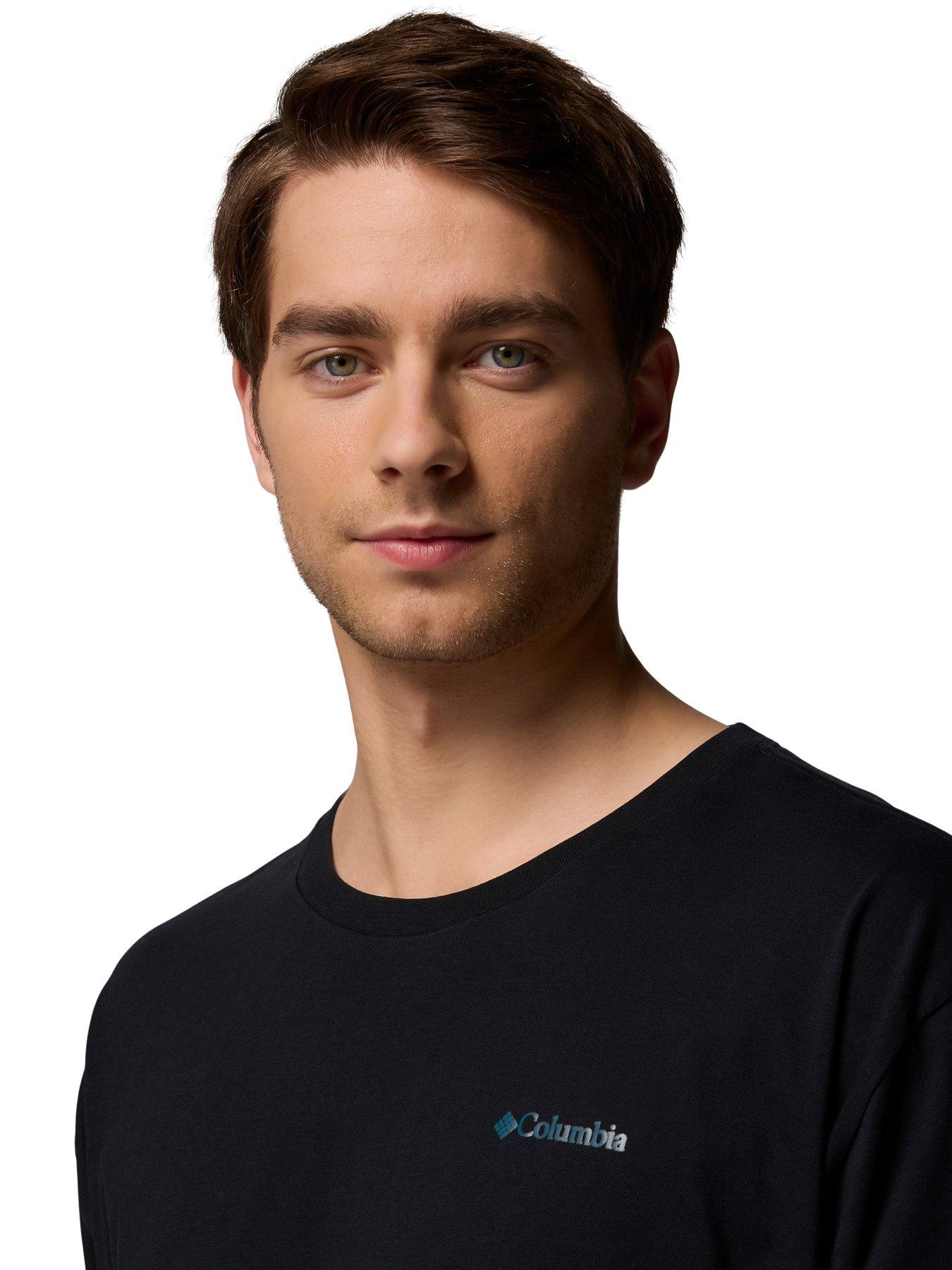  image of columbia-mens-butte-long-sleeve-graphic-tee-black