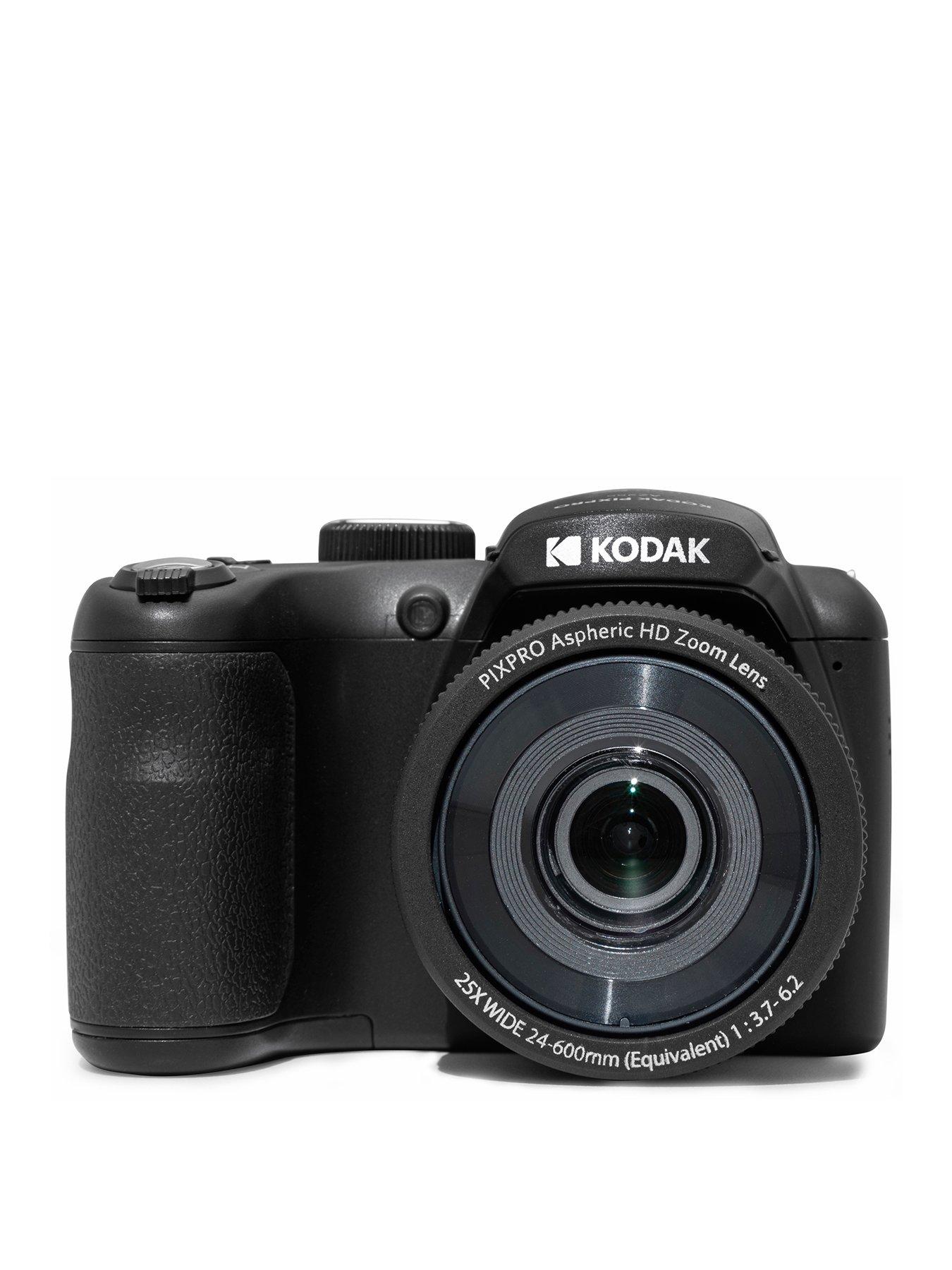 stillFront image of kodak-pixpro-az255-16mp-25x-astro-zoom-bridge-camera-black-camera-32gb-sd-card-case
