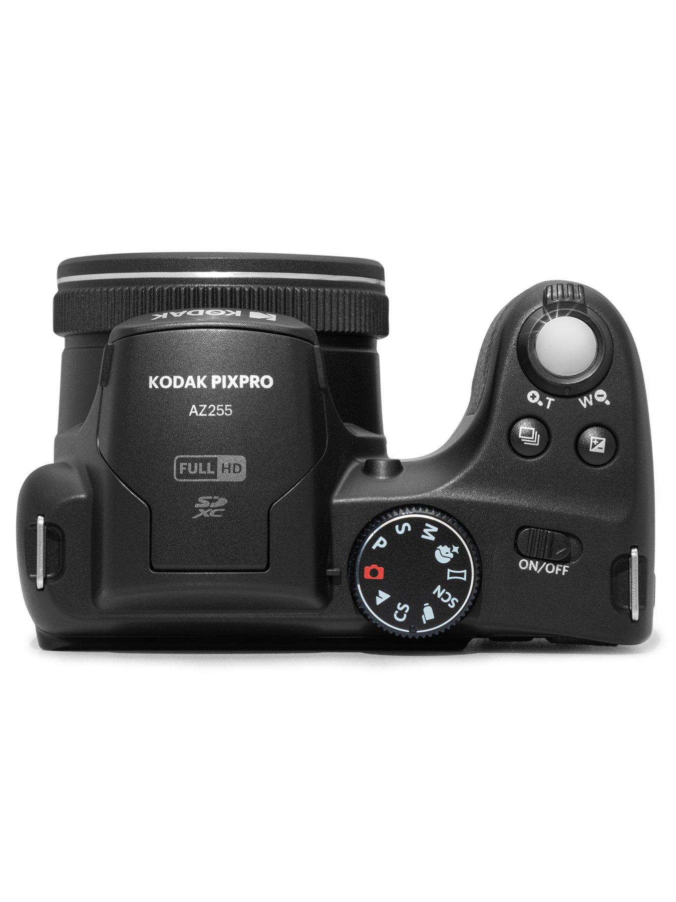  image of kodak-pixpro-az255-16mp-25x-astro-zoom-bridge-camera-black-camera-32gb-sd-card-case