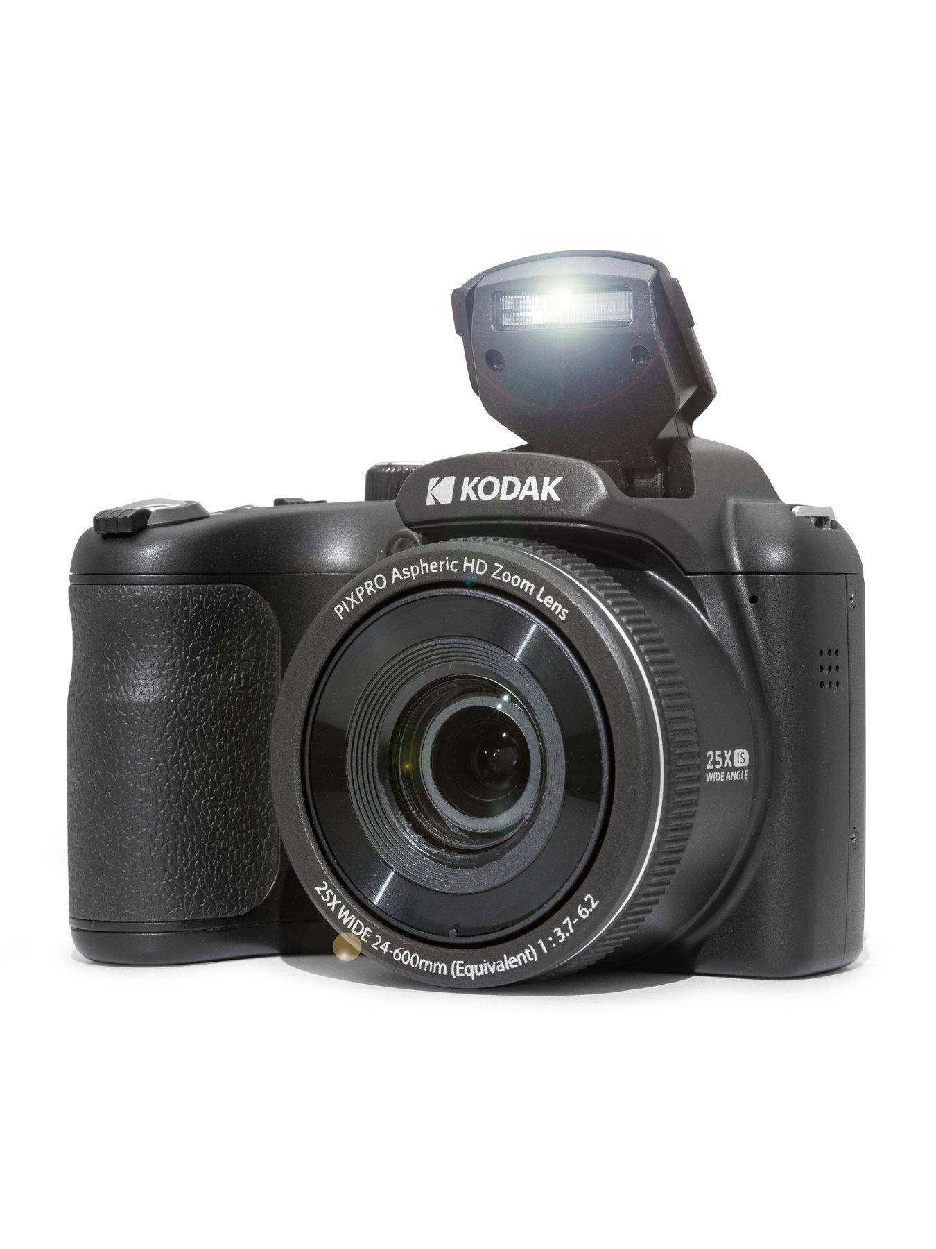  image of kodak-pixpro-az255-16mp-25x-astro-zoom-bridge-camera-black-camera-32gb-sd-card-case