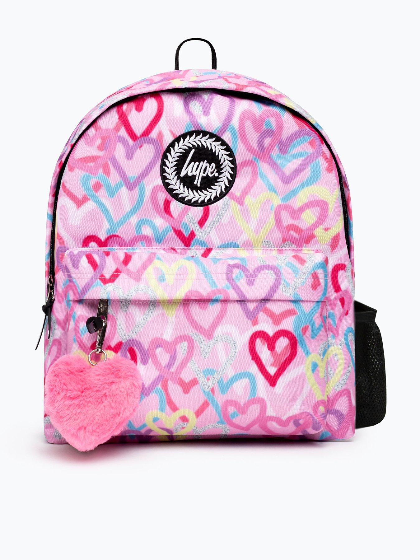 undefined Girls Graffiti Hearts Backpack - Pink