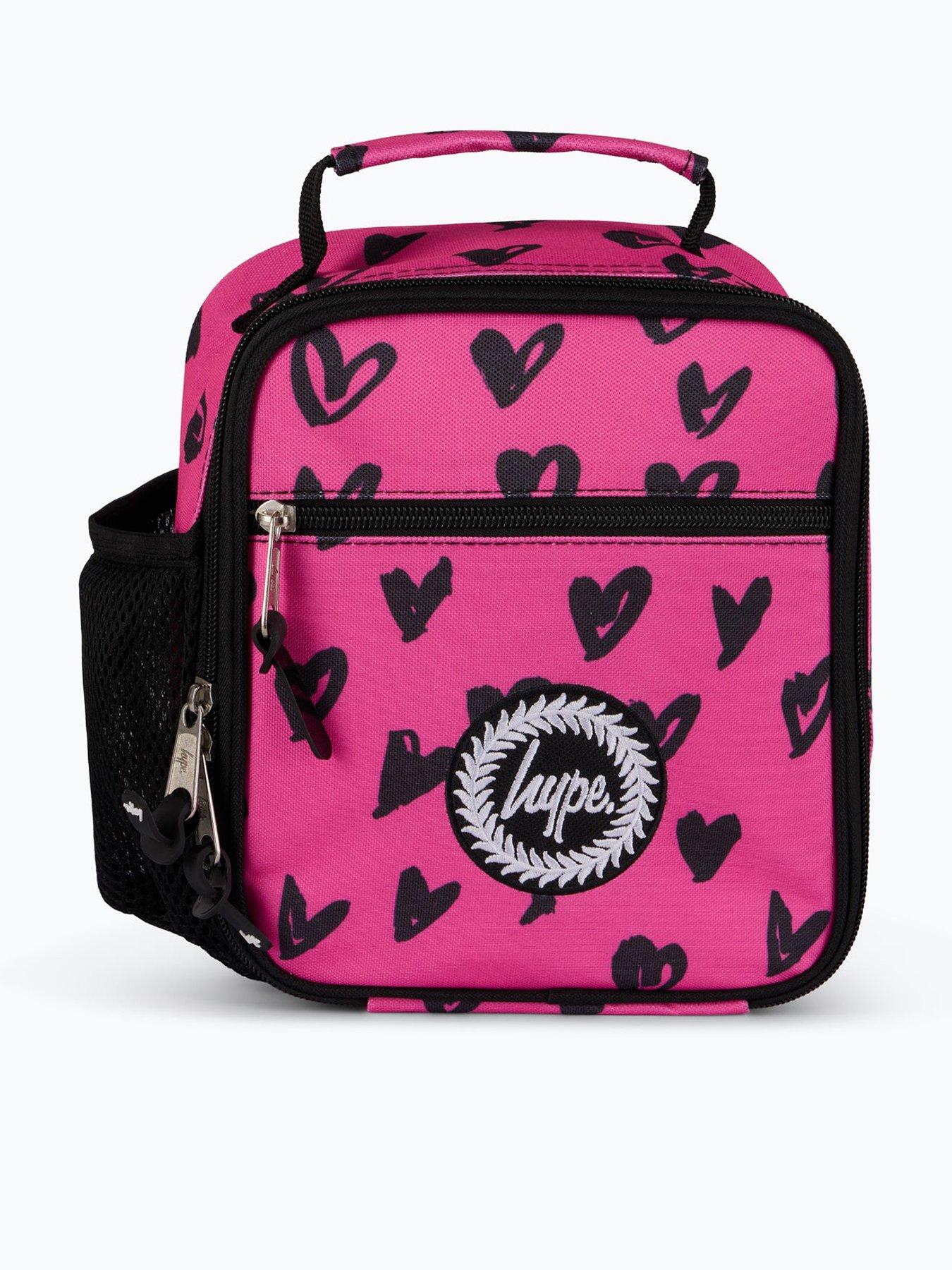 Hype Girls Scribble Hearts Lunch Bag - Pink