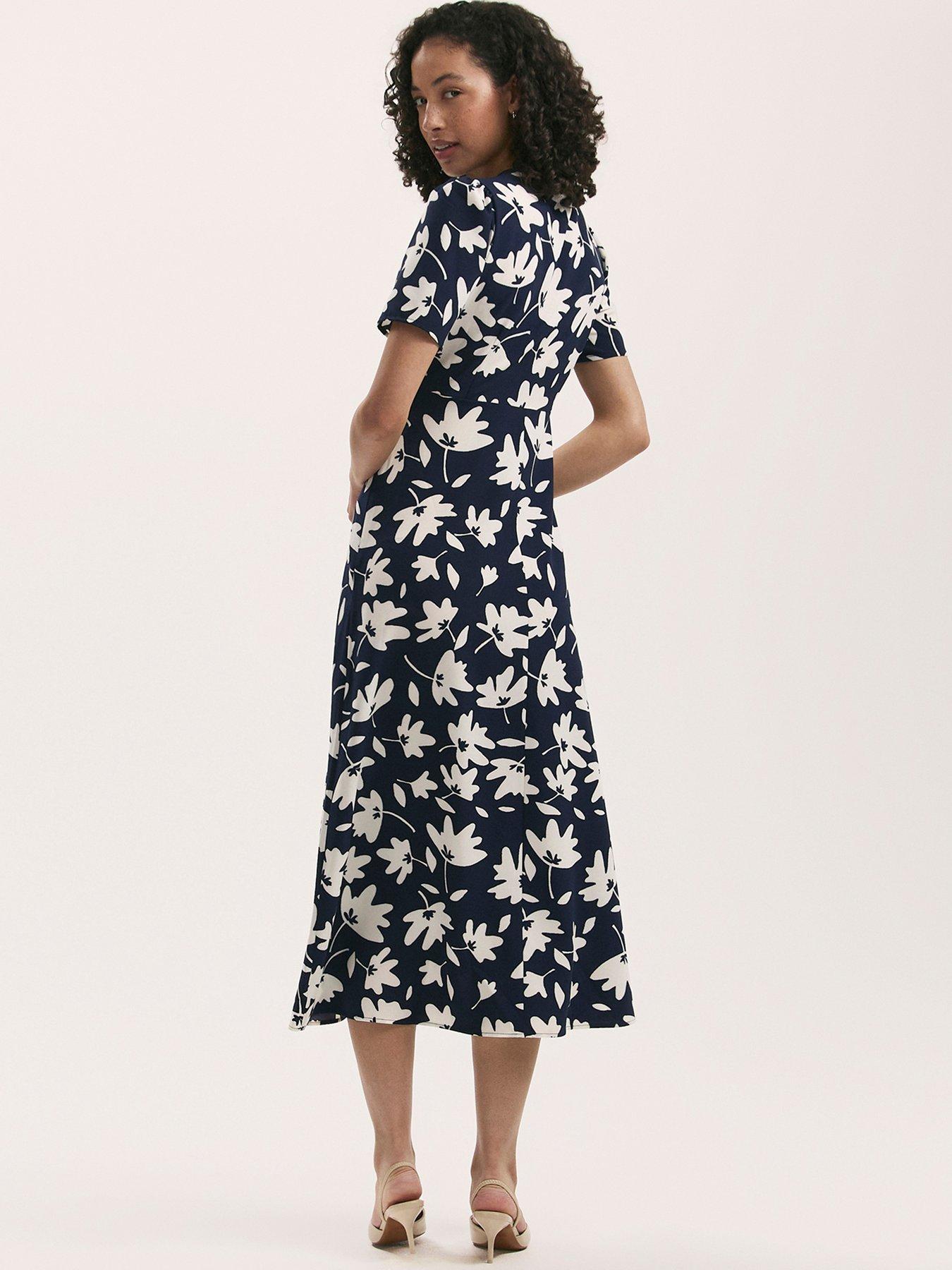  image of finery-marie-midi-dress-black