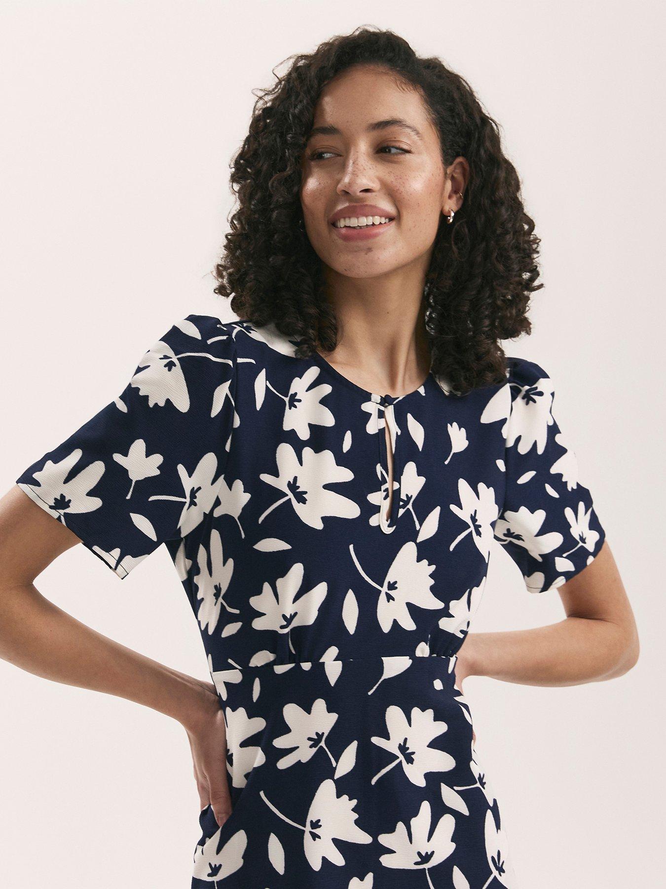  image of finery-marie-midi-dress-black