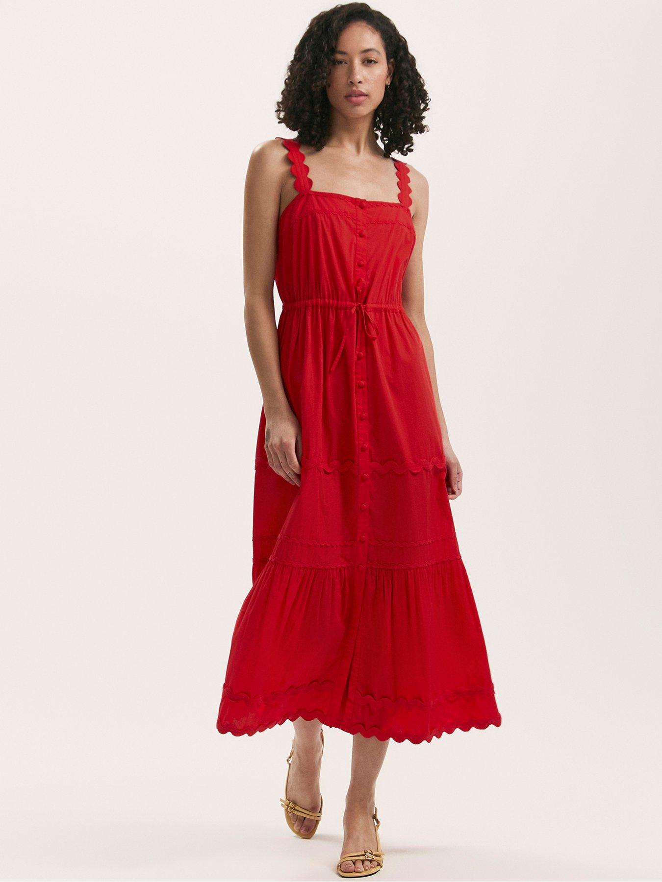 finery-hallie-midi-dress-red