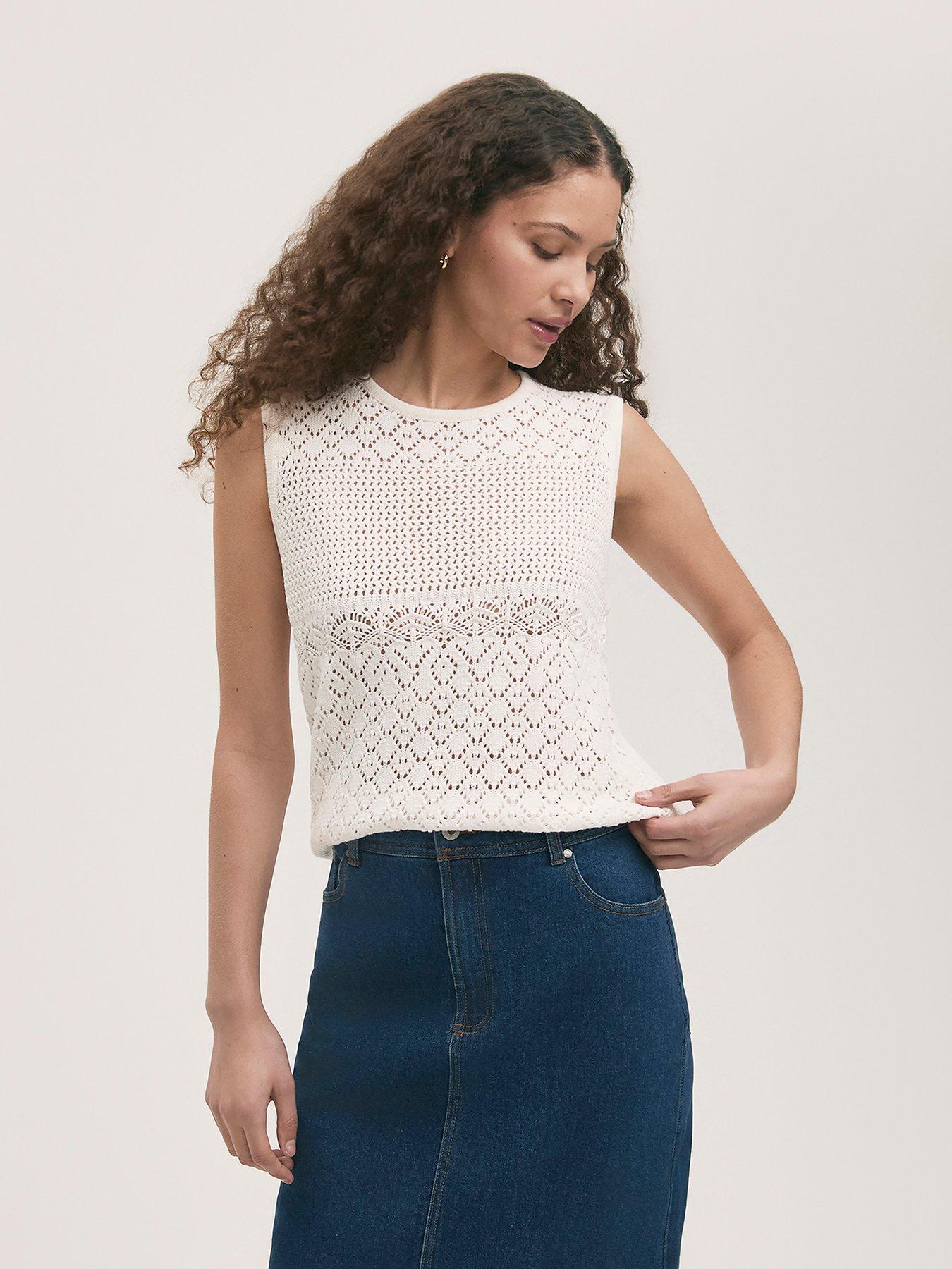 image of finery-porsha-vest-ivory