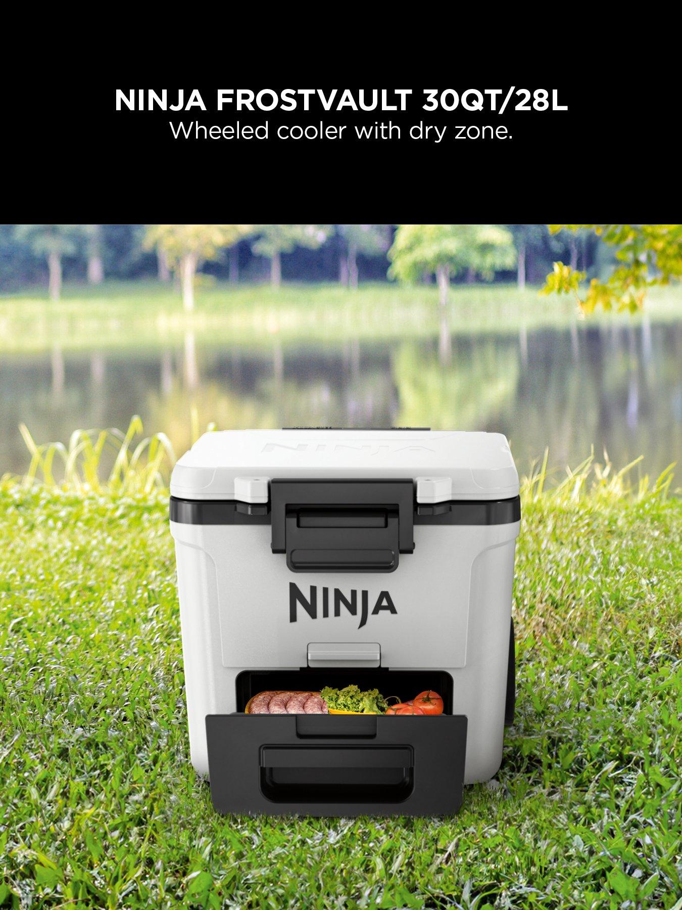  image of ninja-frostvault-30qt28l-wheeled-cooler-with-dry-zone-cloud-white-fb230ukwh-fb230euwh