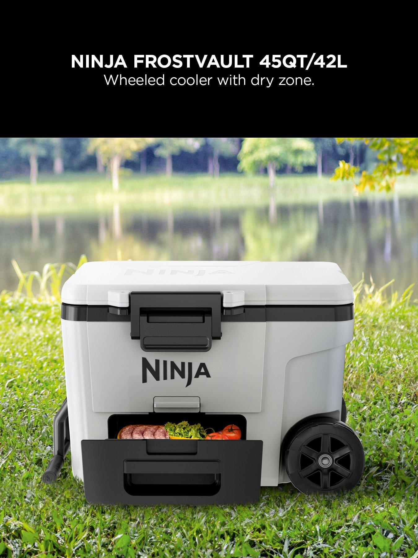  image of ninja-frostvault-45qt42l-wheeled-cooler-with-dry-zone-cloud-white-fb245ukwh-fb245euwh