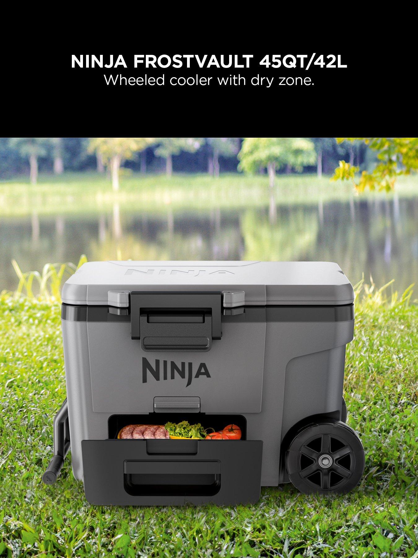 stillFront image of ninja-ninja-frostvault-45qt42l-wheeled-cooler-with-dry-zone-slate-grey-fb245eugy-fb245eugy