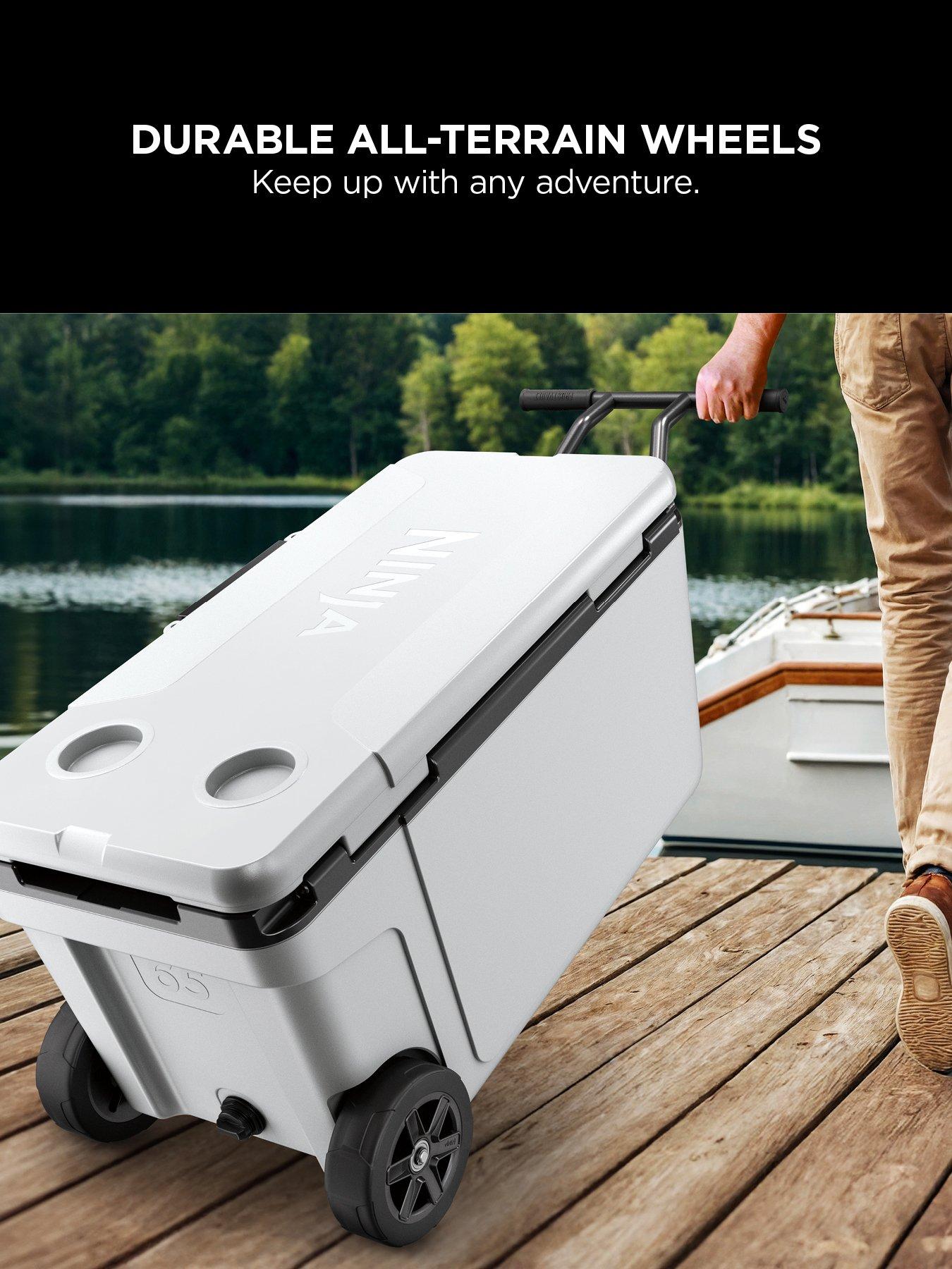  image of ninja-frostvault-65qt61l-wheeled-cooler-with-dry-zone-cloud-white-fb265euukwh