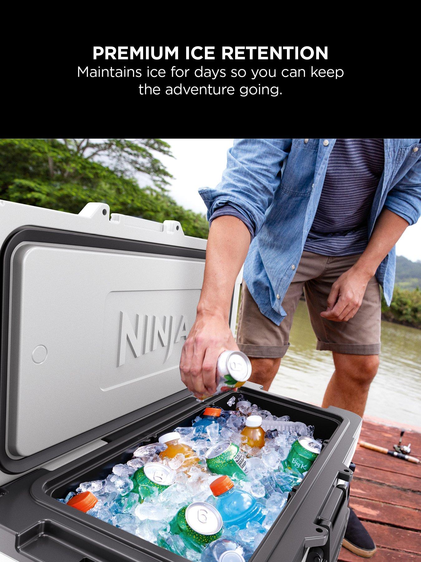 image of ninja-frostvault-65qt61l-wheeled-cooler-with-dry-zone-cloud-white-fb265euukwh