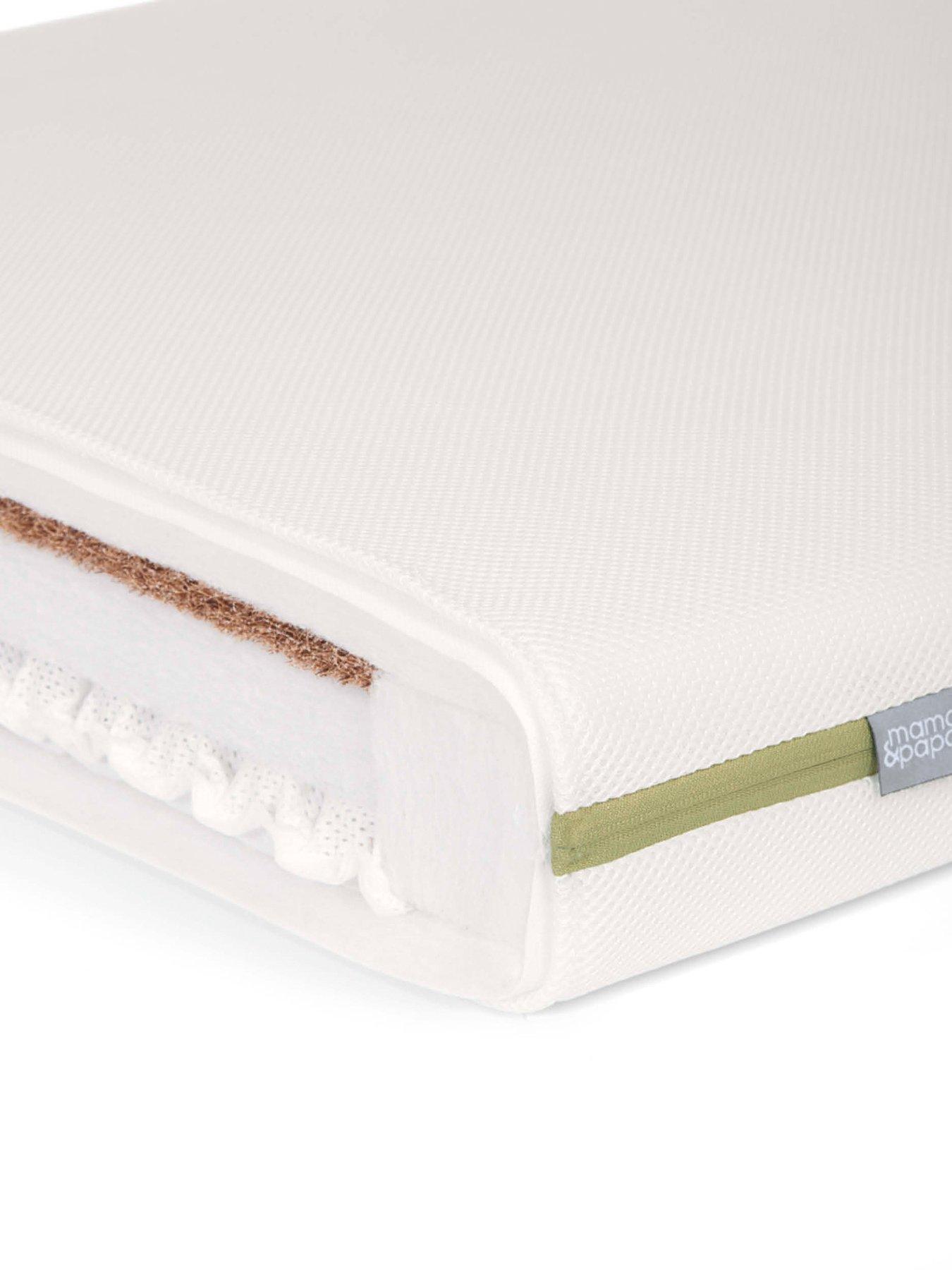 Mamas & Papas Premium Dual Core+ Cot and Small Cotbed Mattress