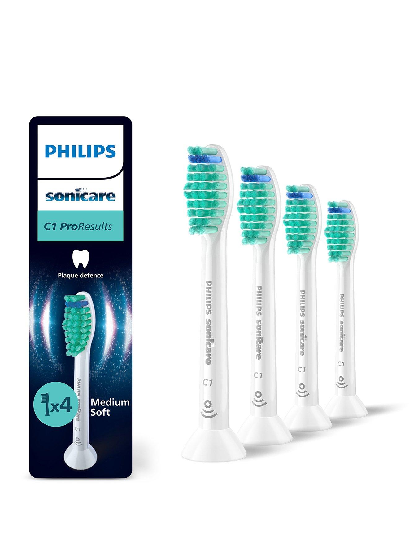 undefined Sonicare C1 ProResults, Genuine Replacement Toothbrush Heads, White, 4 Pack, HX6014/87