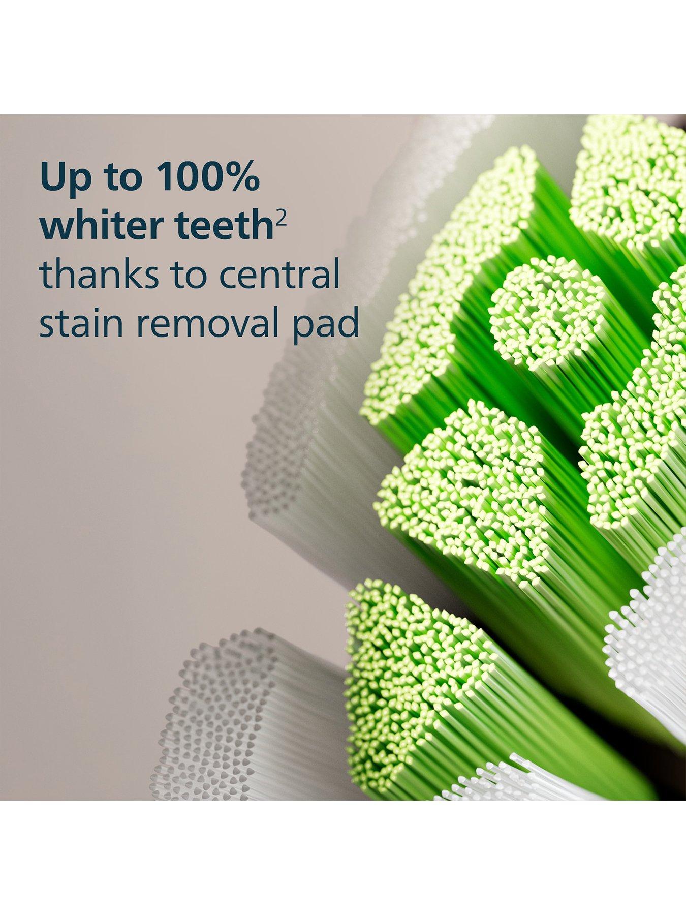Image 3 of 7 of Philips Sonicare W2 Optimal White, Genuine Replacement Toothbrush Heads, Black, 4 Pack, HX6064/88