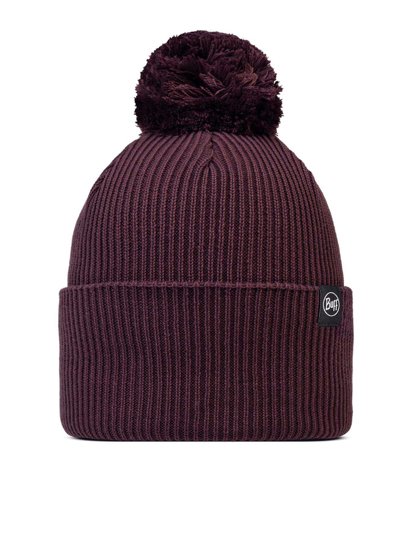 buff-womens-knitted-beanie-hat-burgundy