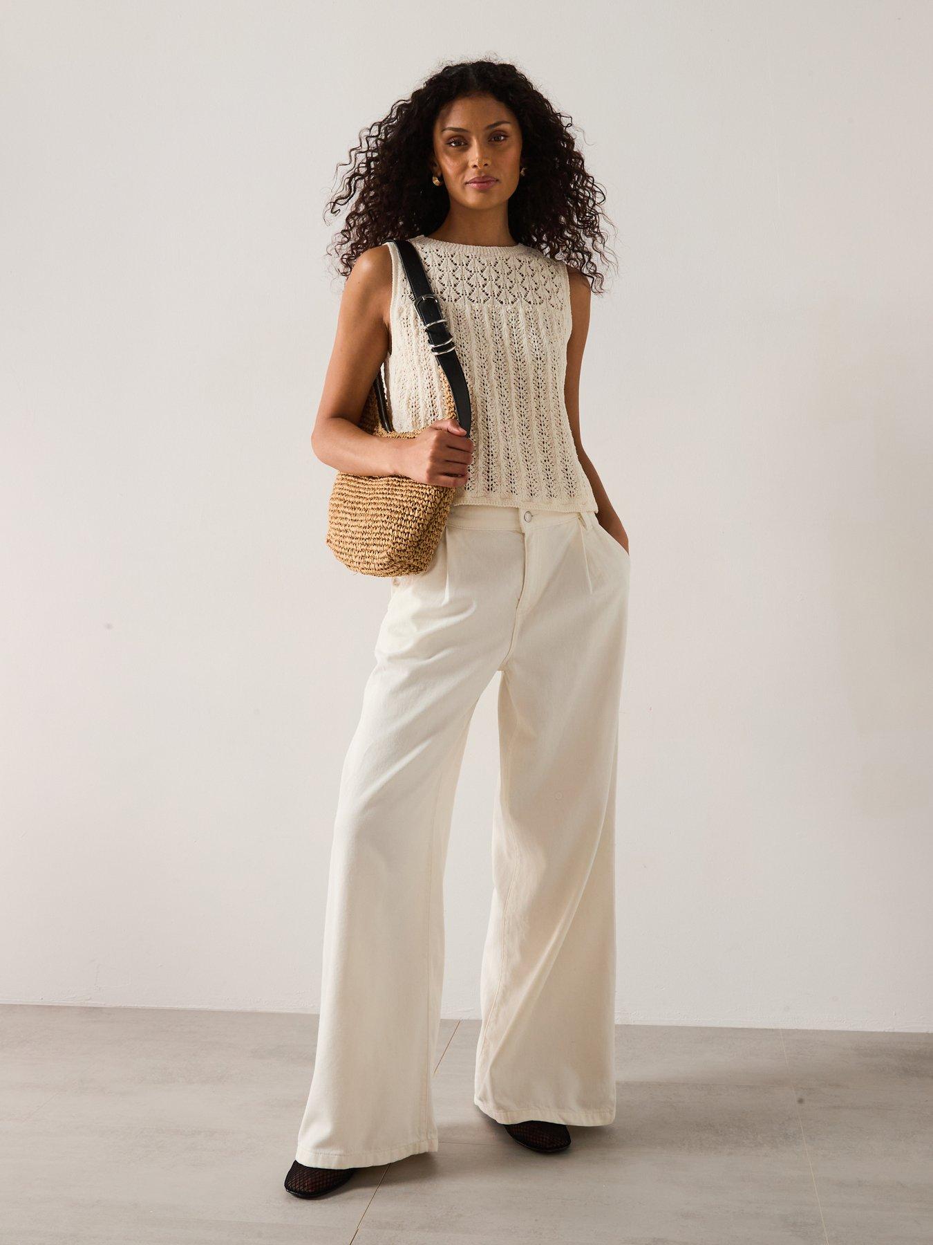  image of only-loxy-structure-o-neck-knitted-top