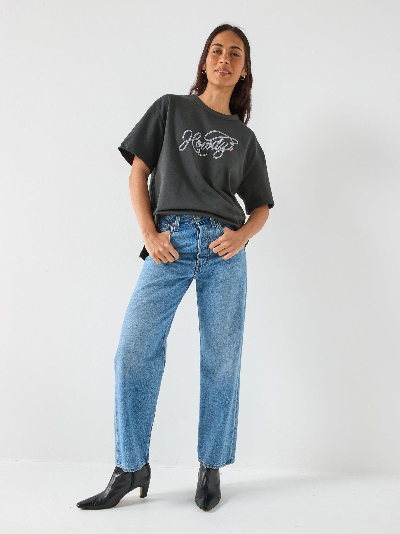  image of levis-graphic-tabor-t-shirt-howdy-script-pirate-black