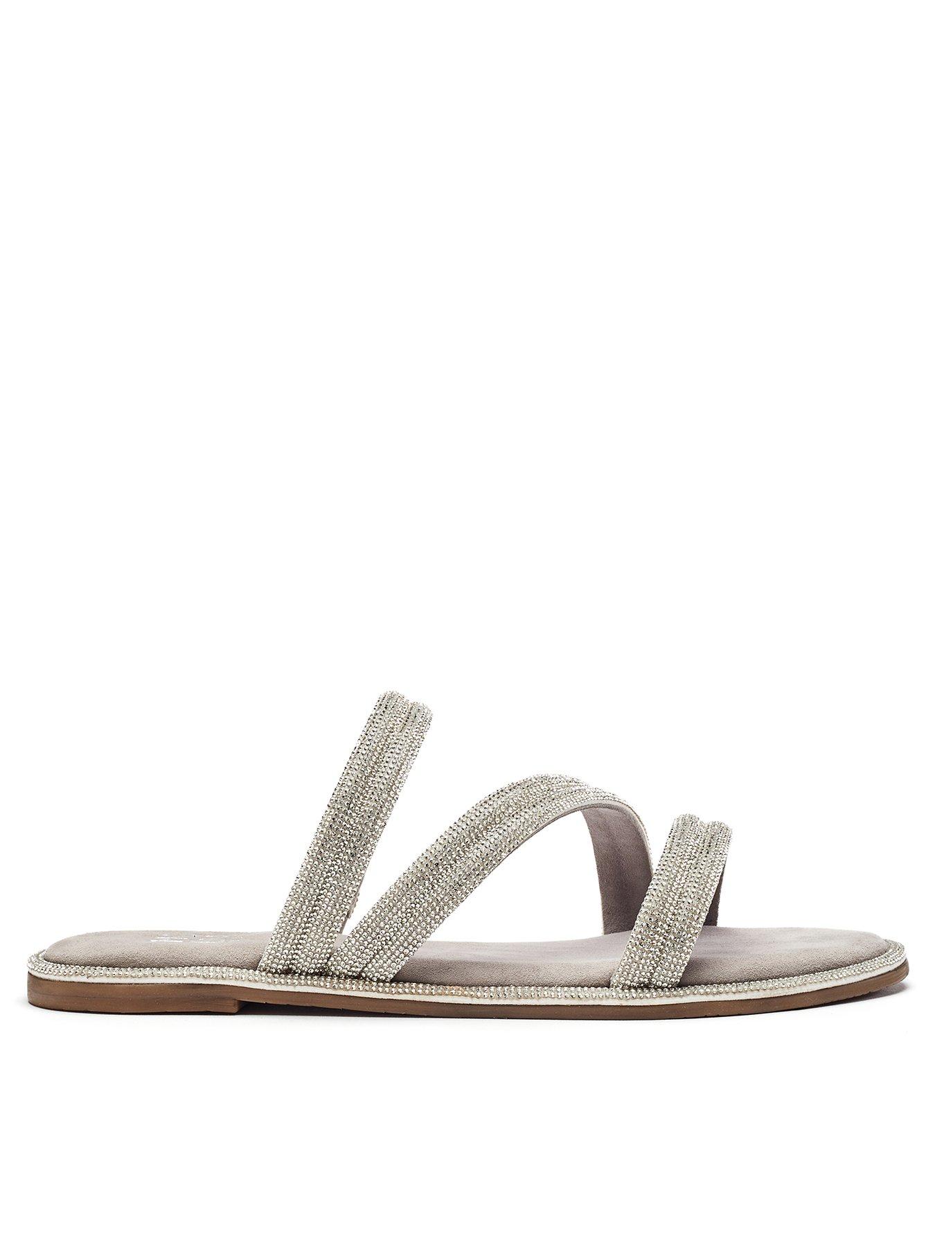  image of moda-in-pelle-lilyvalley-strappy-flat-sandals-silver