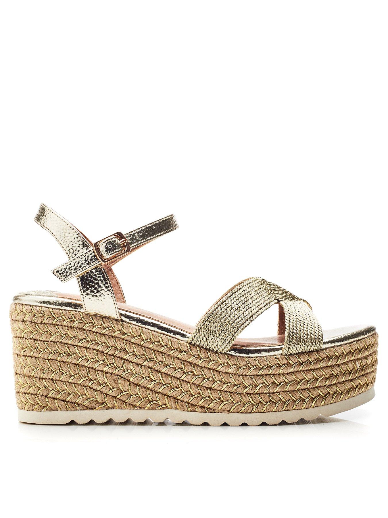 Moda In Pelle Pialva Wedge Sandals - Natural