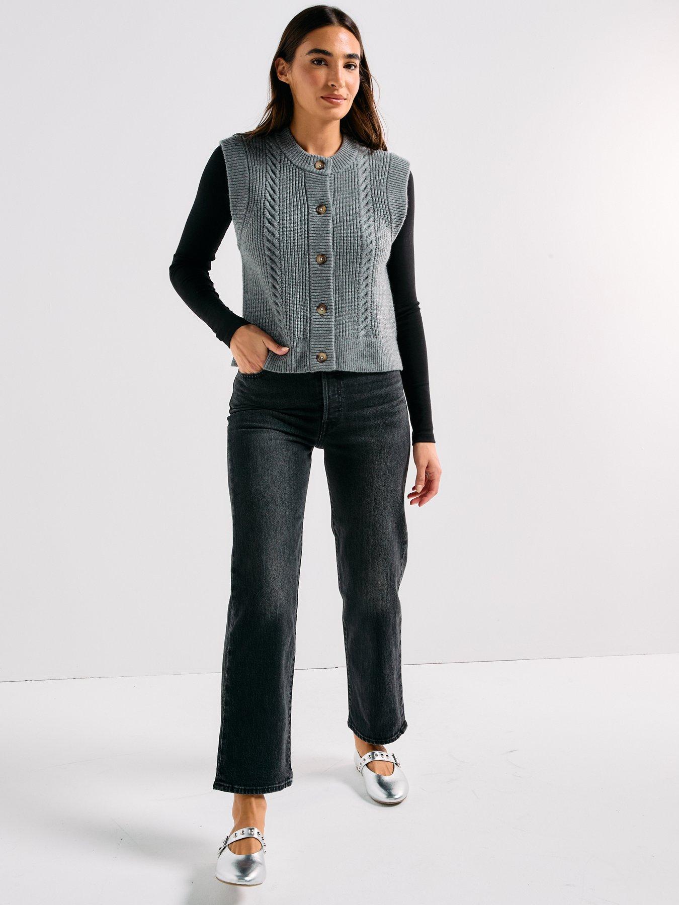 Image 3 of 6 of Levi's Ribcage Straight Ankle Jeans - Loom About - Navy
