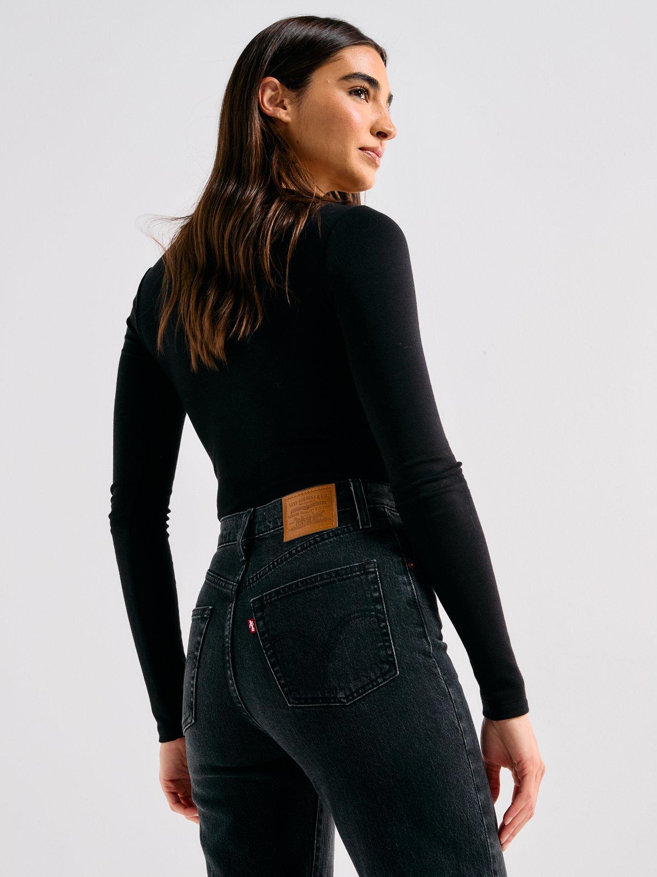 Image 4 of 6 of Levi's Ribcage Straight Ankle Jeans - Loom About - Navy