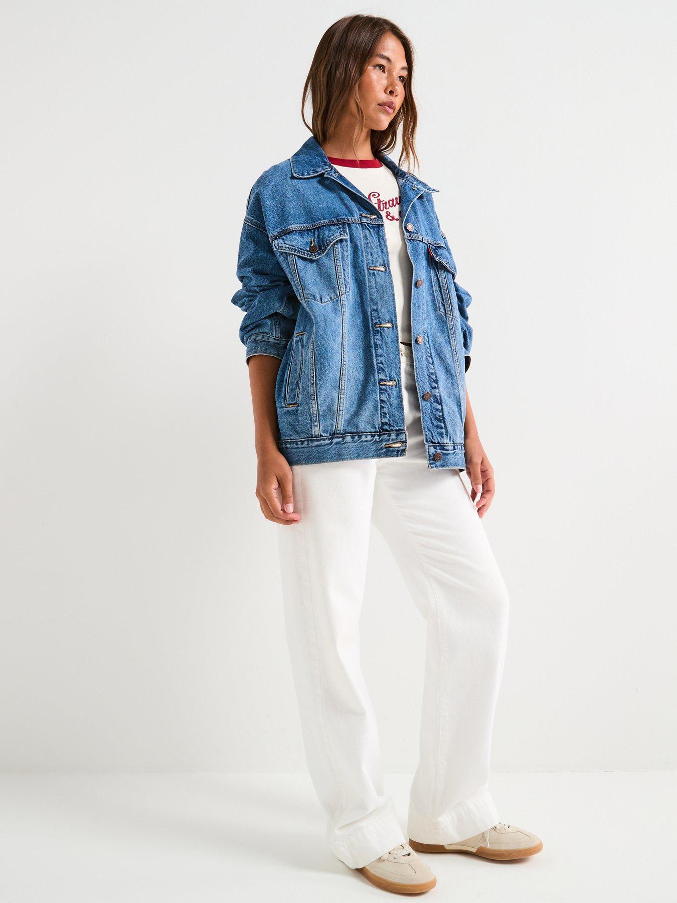 Image 6 of 6 of Levi's Xl Trucker Jacket - Hold My Purse Trucker&nbsp;- Blue