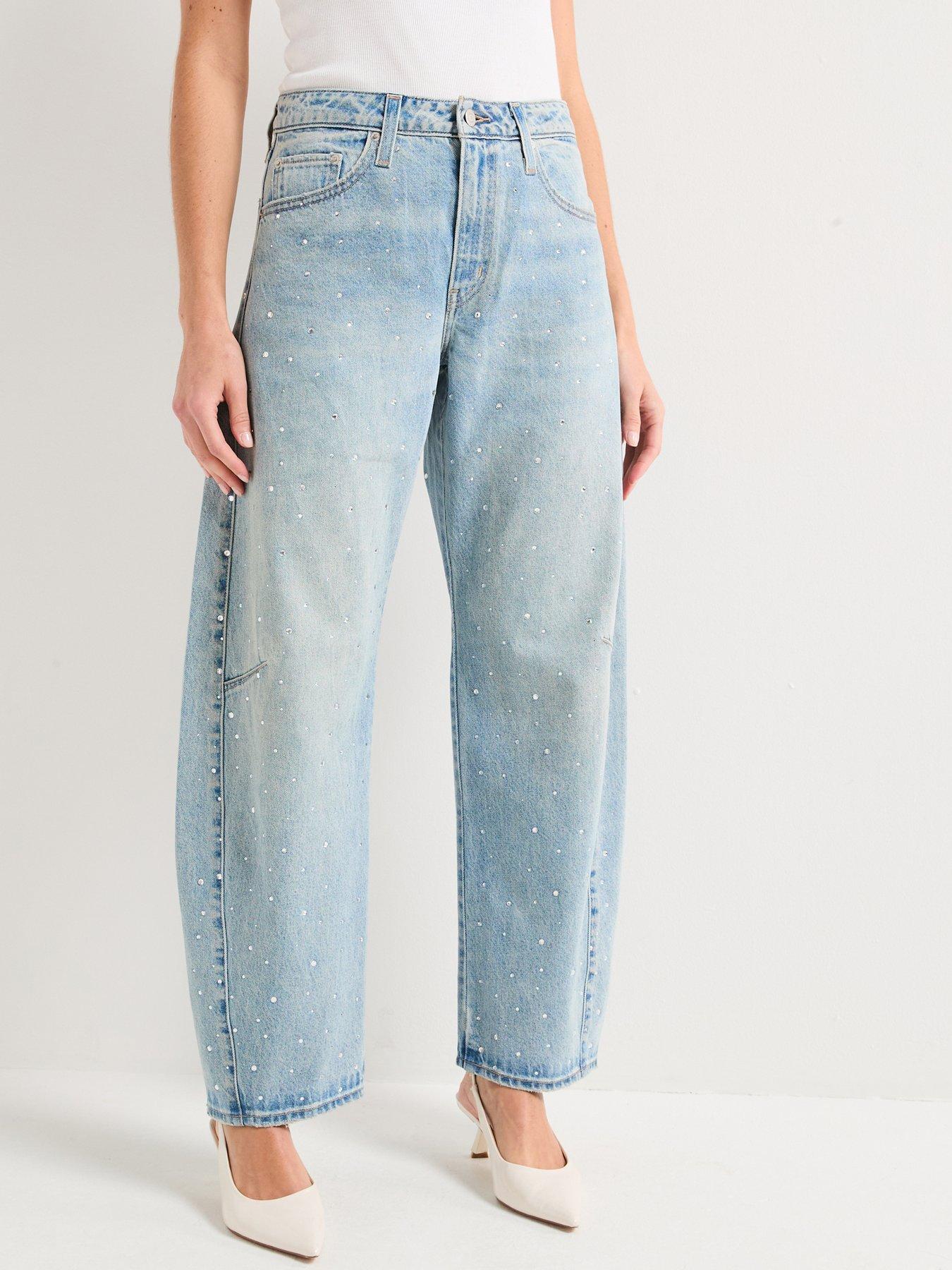 undefined Baggy Dad Barrel Jeans - Dazzle Me