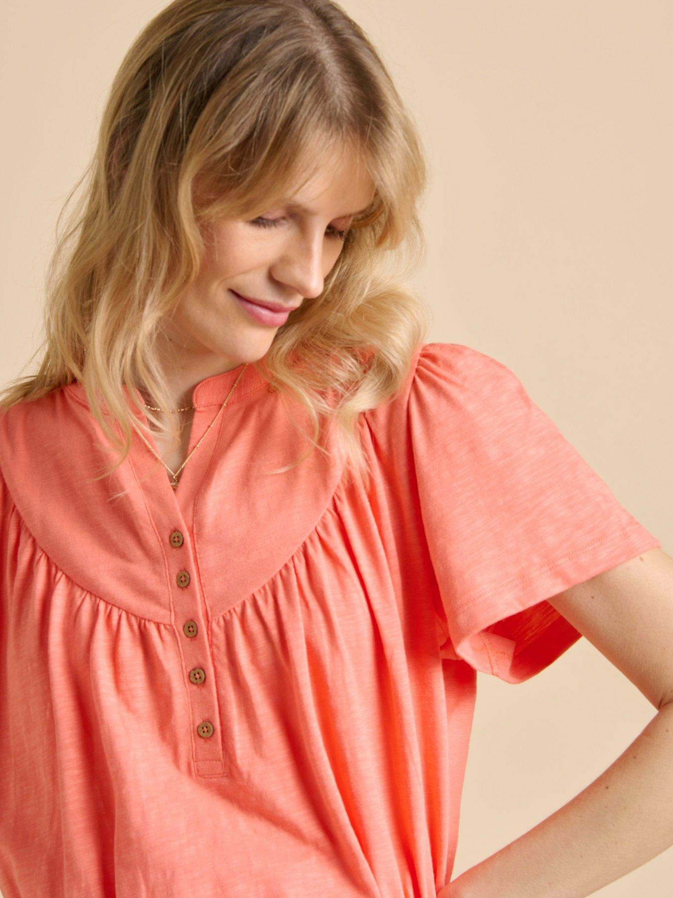 Image 3 of 5 of Brakeburn Nina Jersey Blouse - Orange