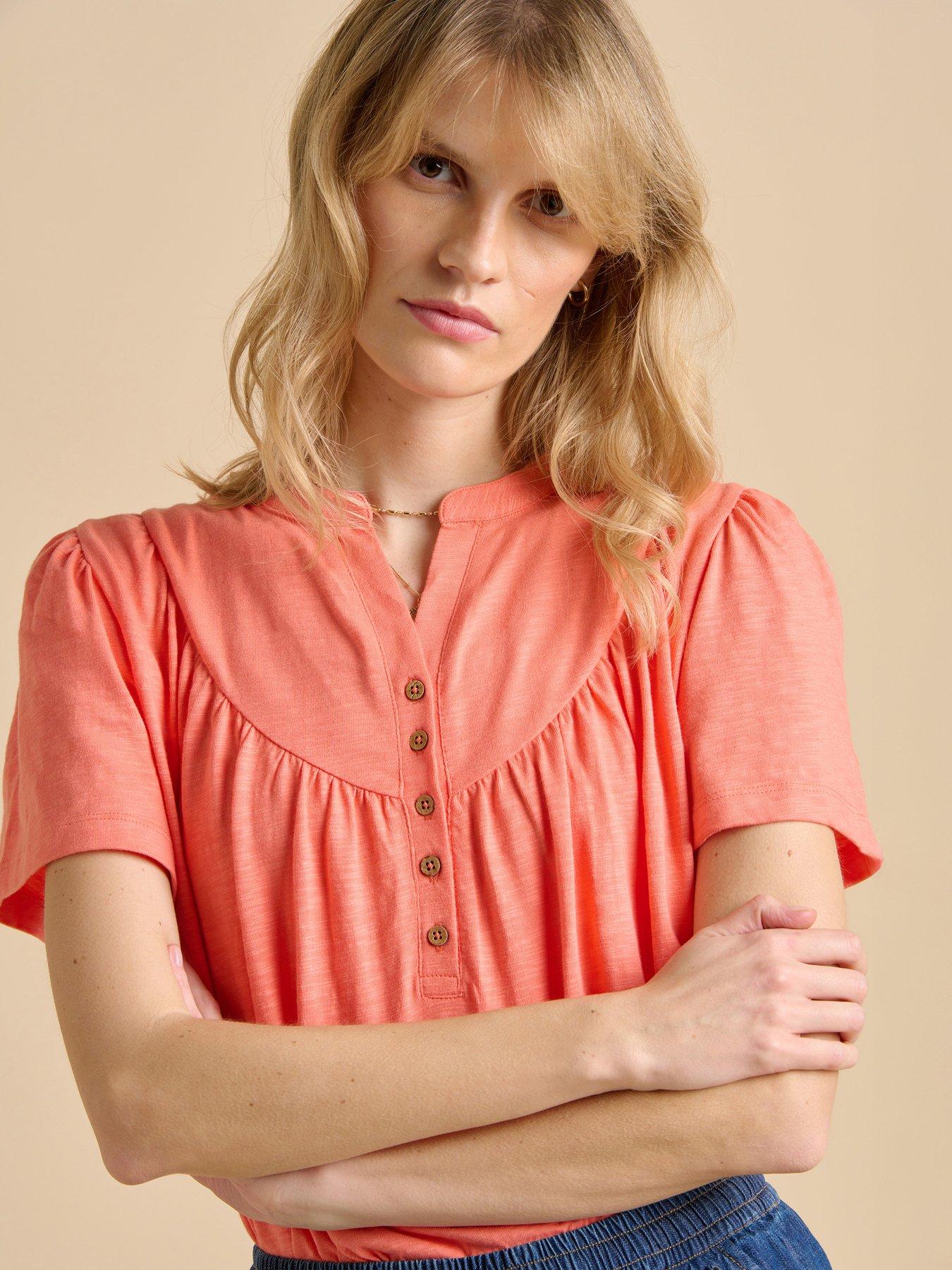 Image 5 of 5 of Brakeburn Nina Jersey Blouse - Orange